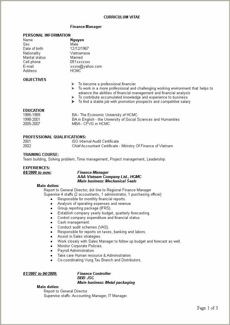 senior-finance-manager-resume-samples-resume-example-gallery