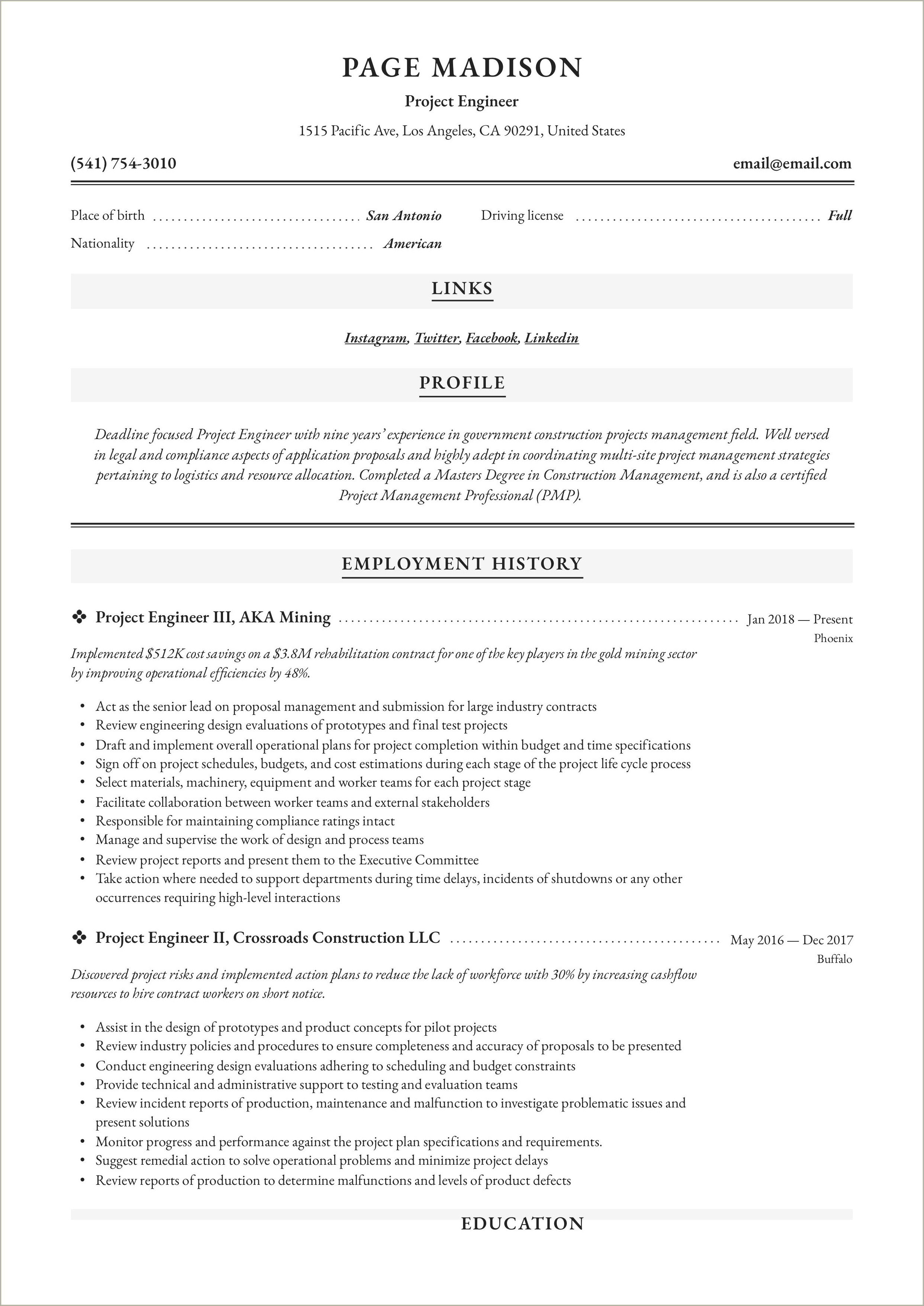 sample-senior-project-resume-example-resume-example-gallery