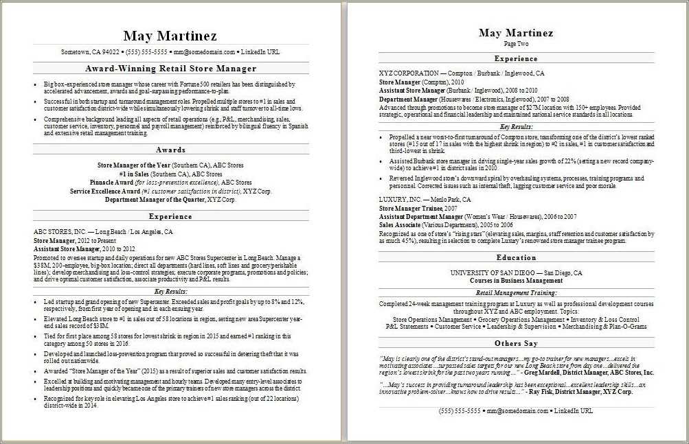 shoe-store-assistant-manager-resume-resume-example-gallery