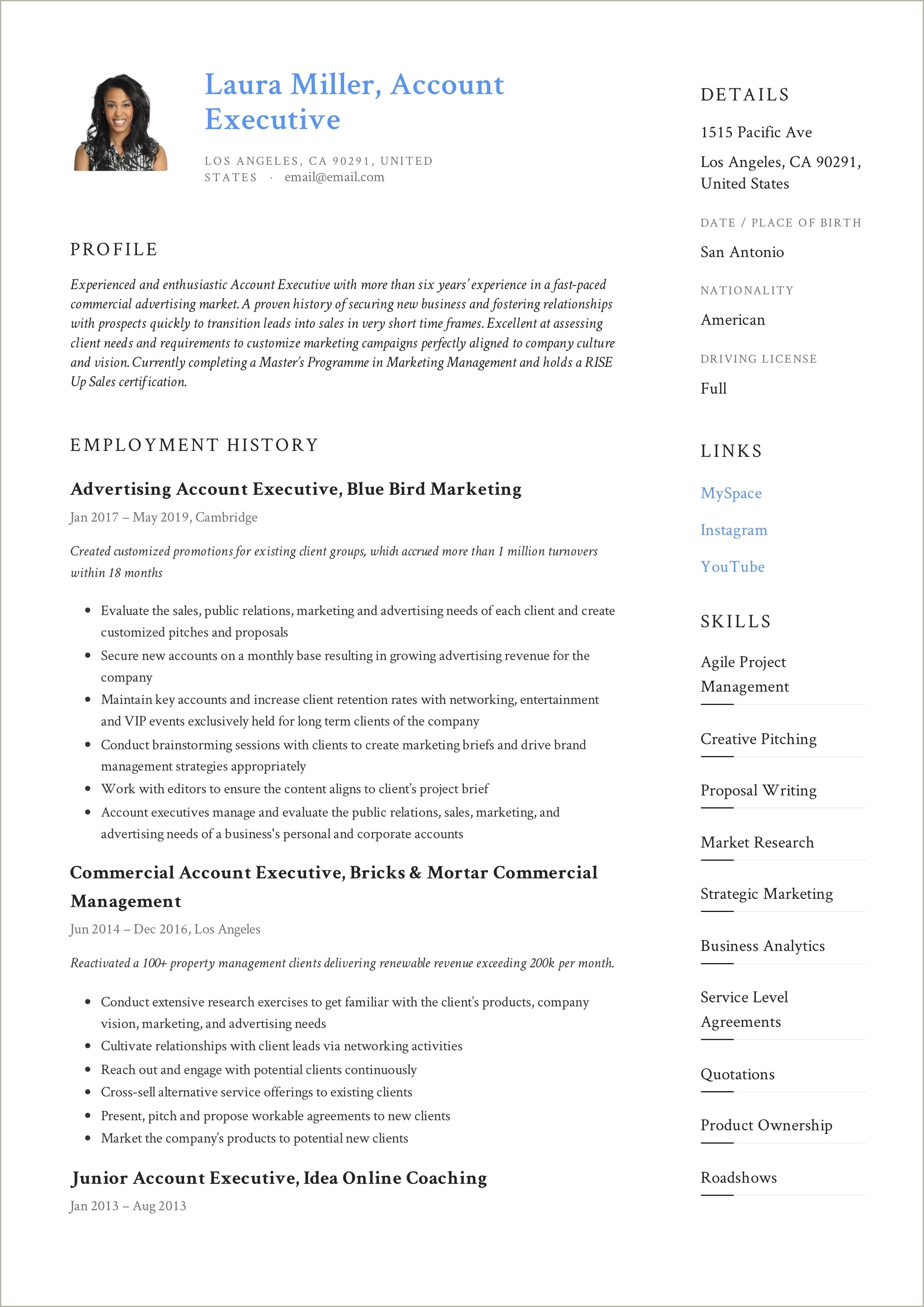 Short Pitch For Resume Example - Resume Example Gallery
