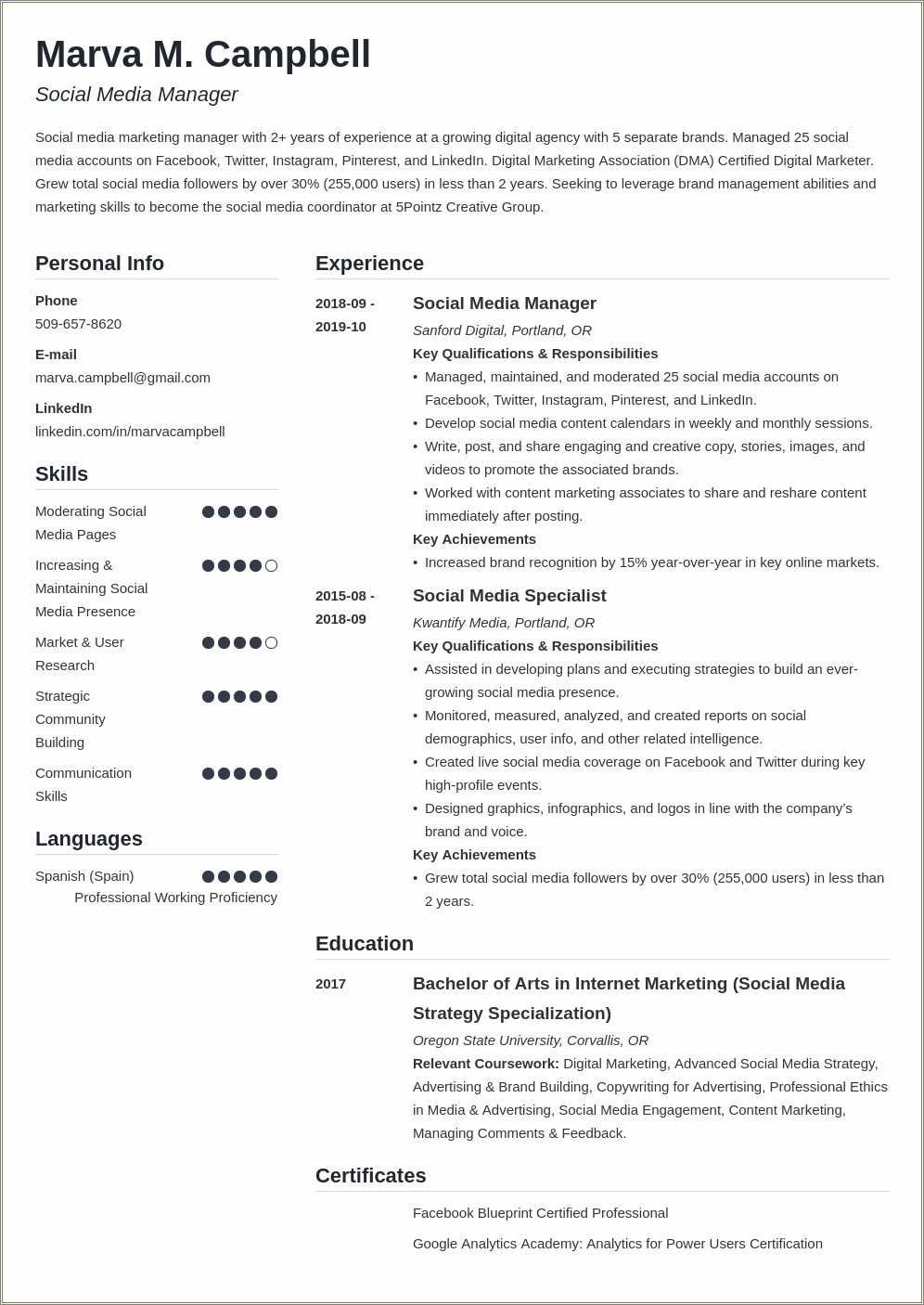 skills-section-resume-social-media-resume-example-gallery