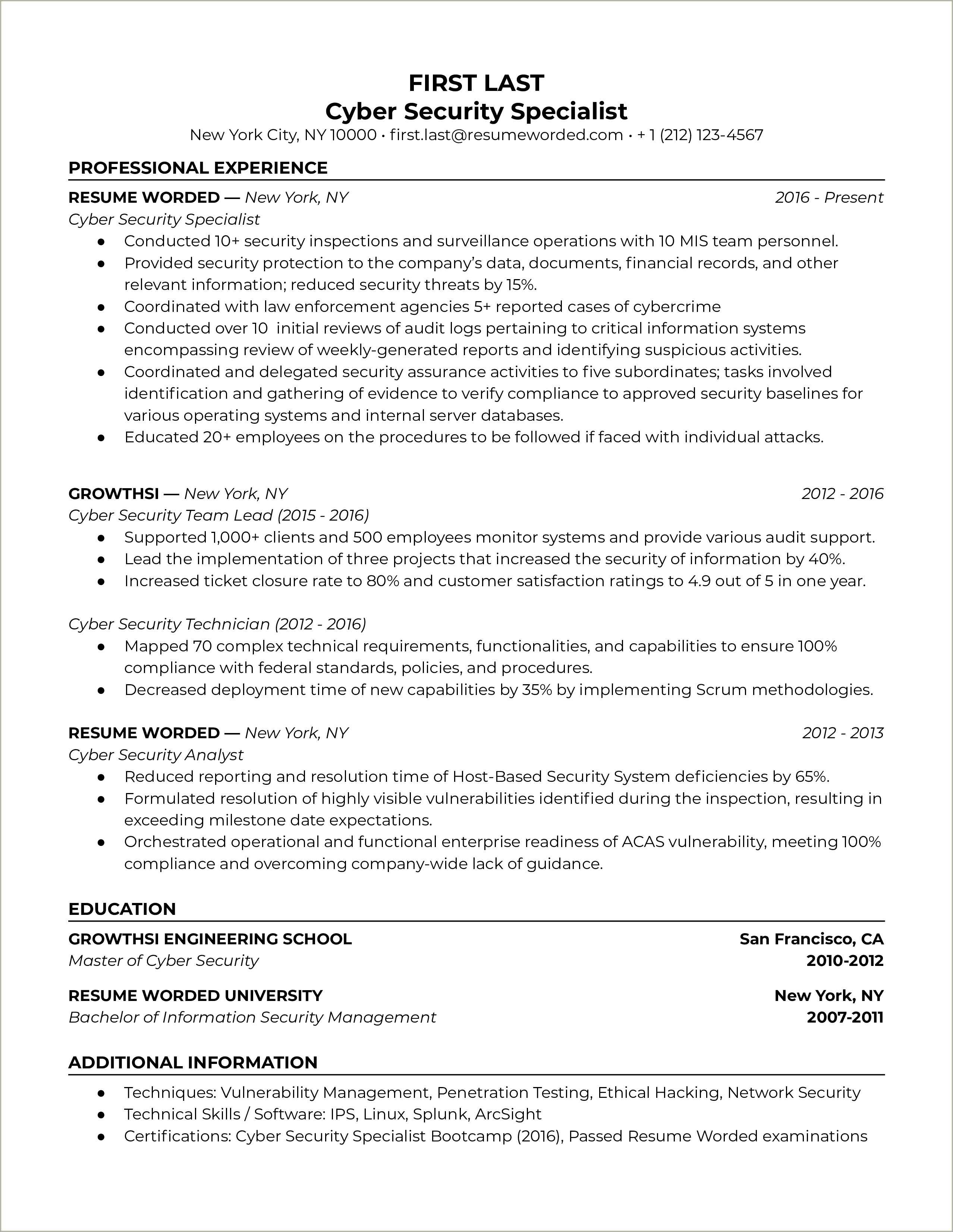 Sample Resume For Epic Analyst - Resume Example Gallery