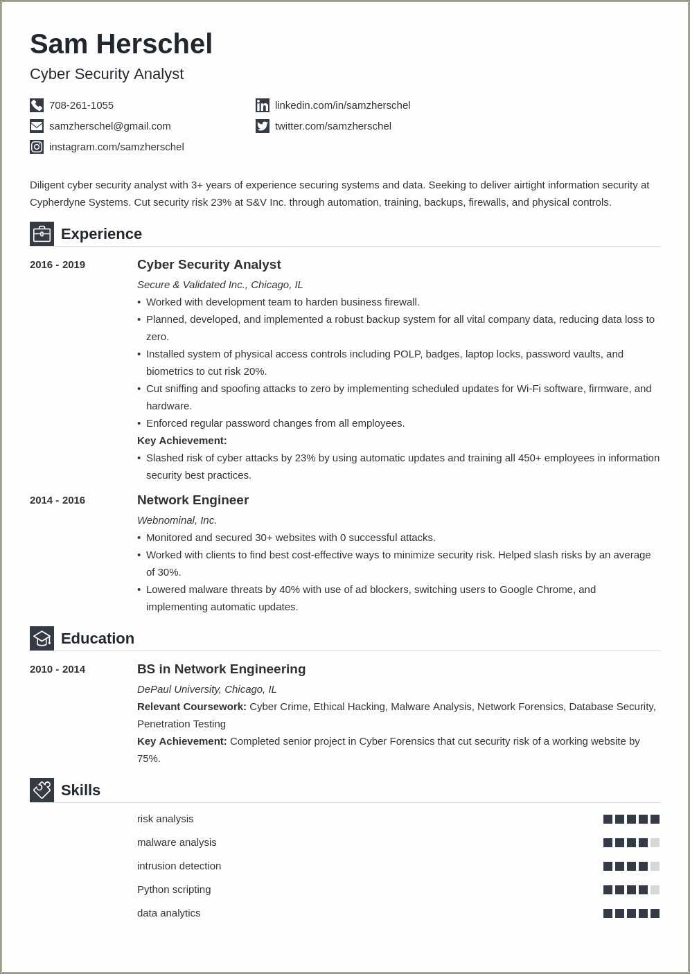 Soc Analyst Resume Sample India - Resume Example Gallery