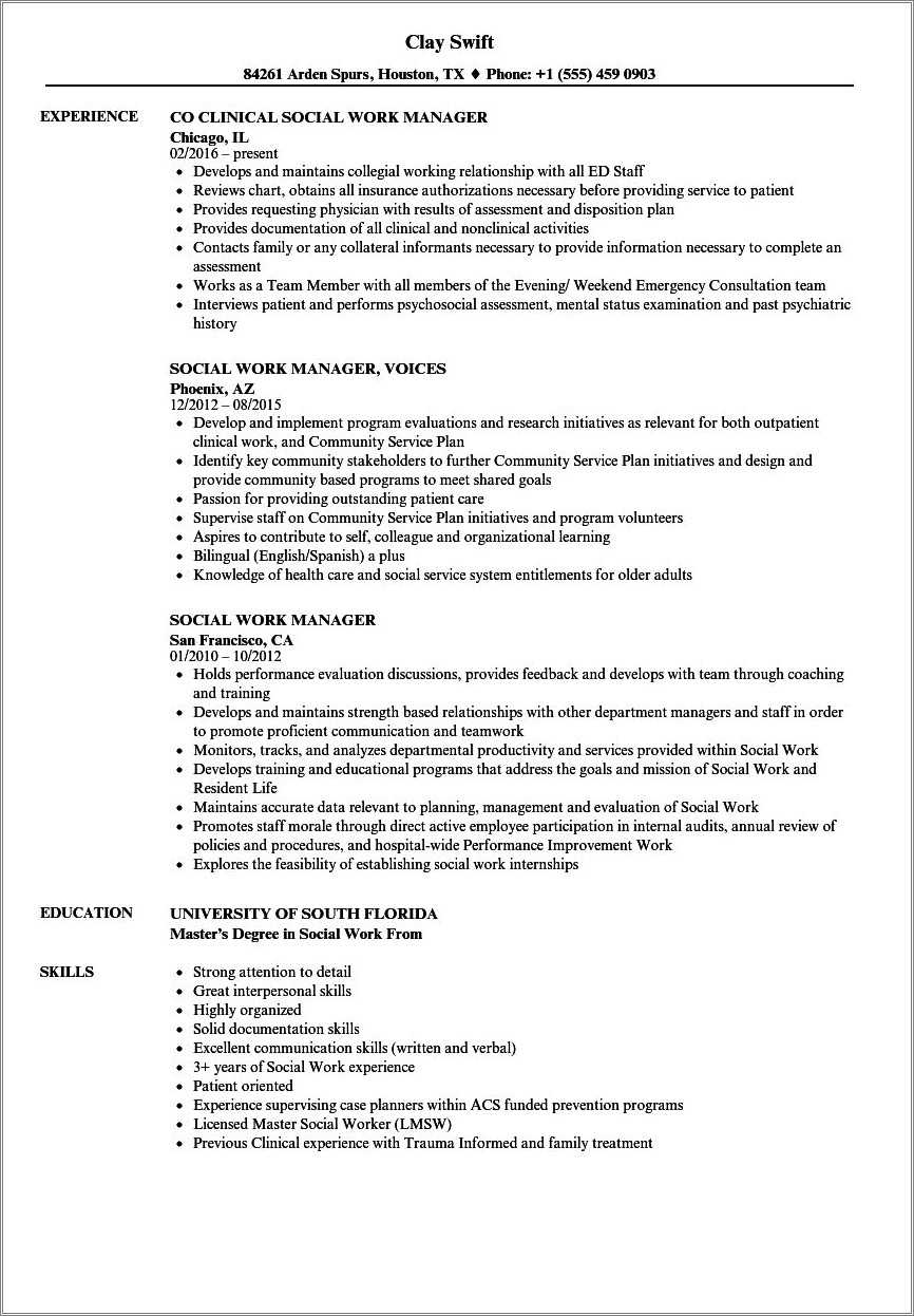 Social Worker Job Description Resume - Resume Example Gallery