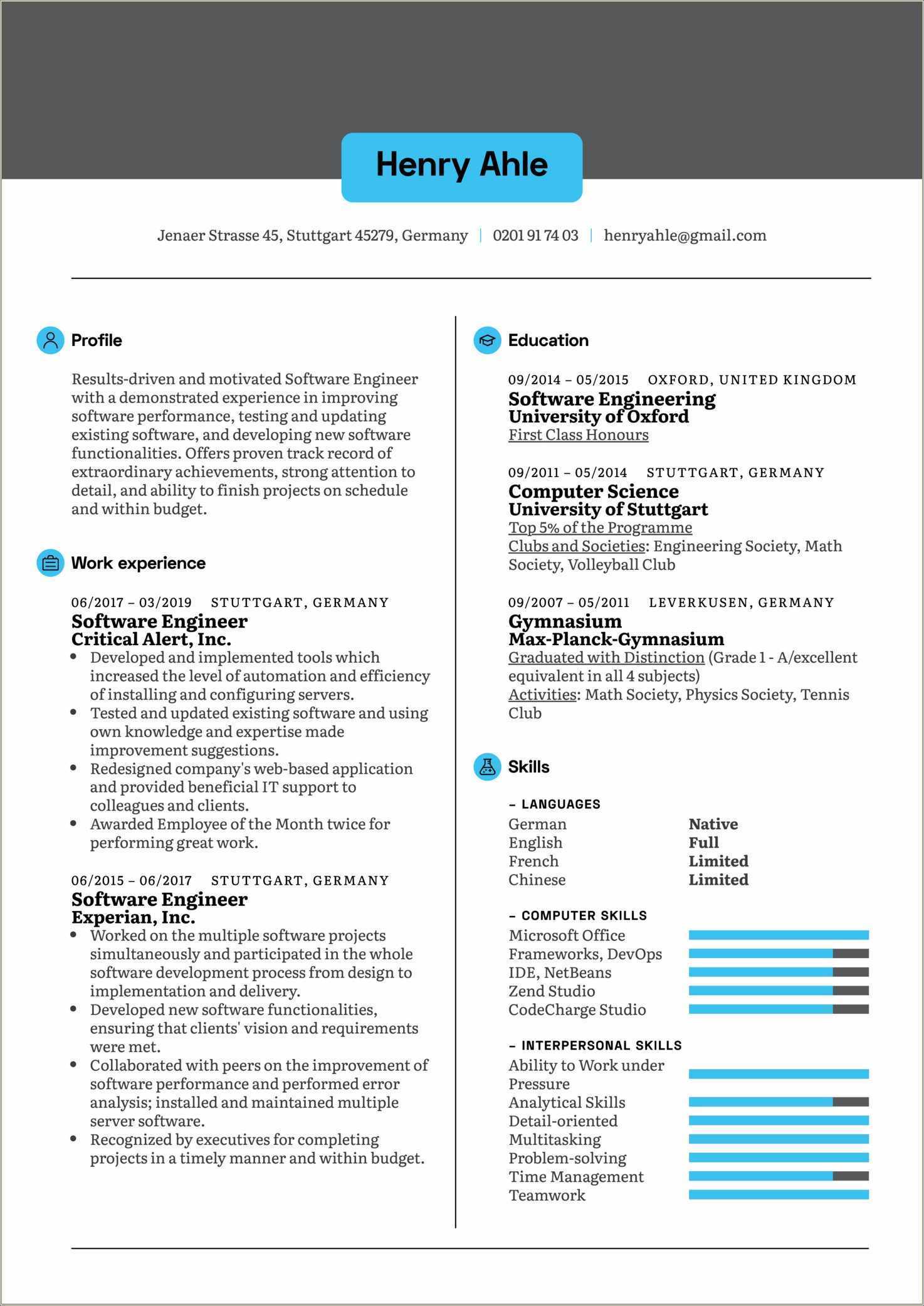  Software Developer Resume Summary Examples Resume Example Gallery