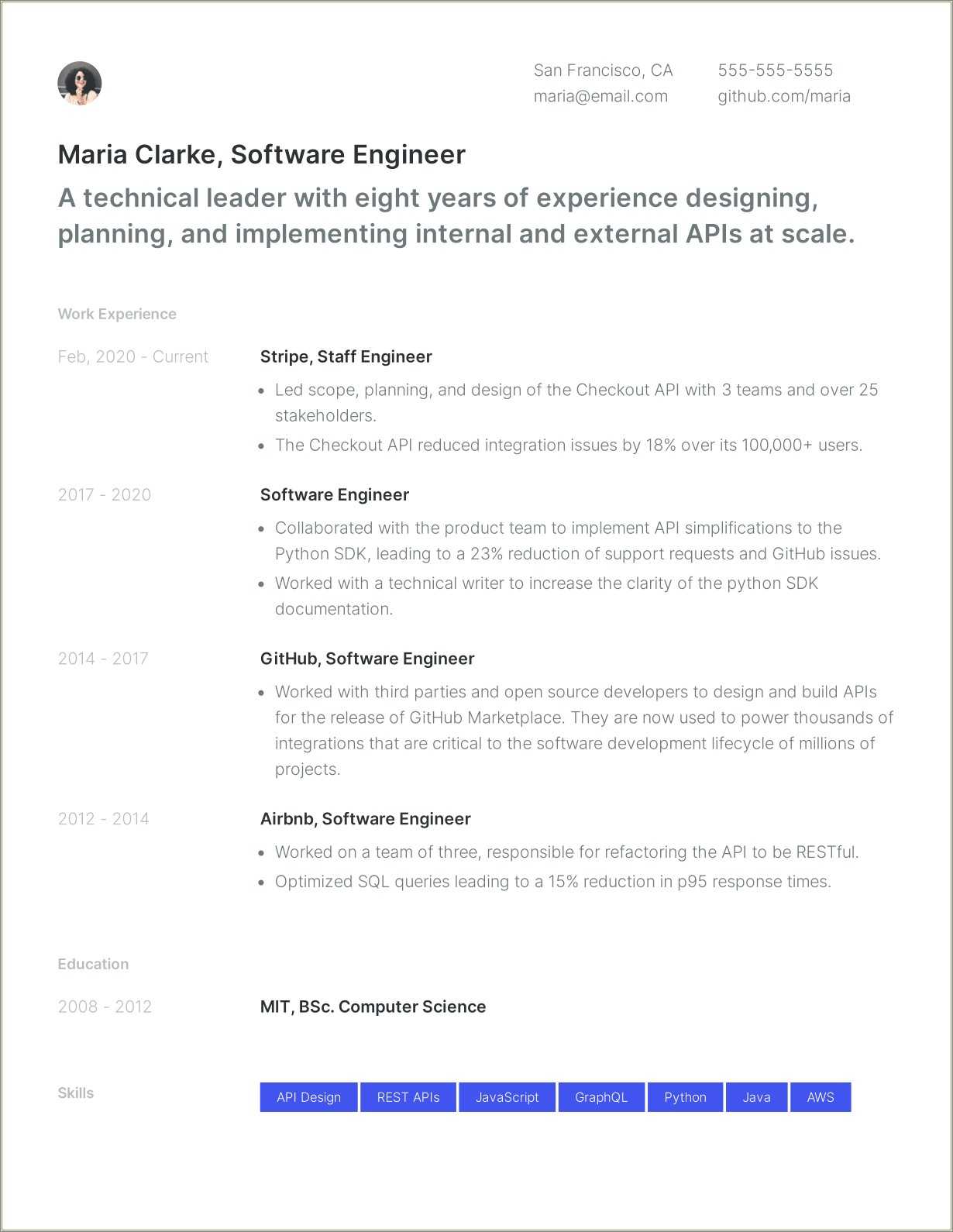 Google Software Engineer Resume Examples Resume Example Gallery