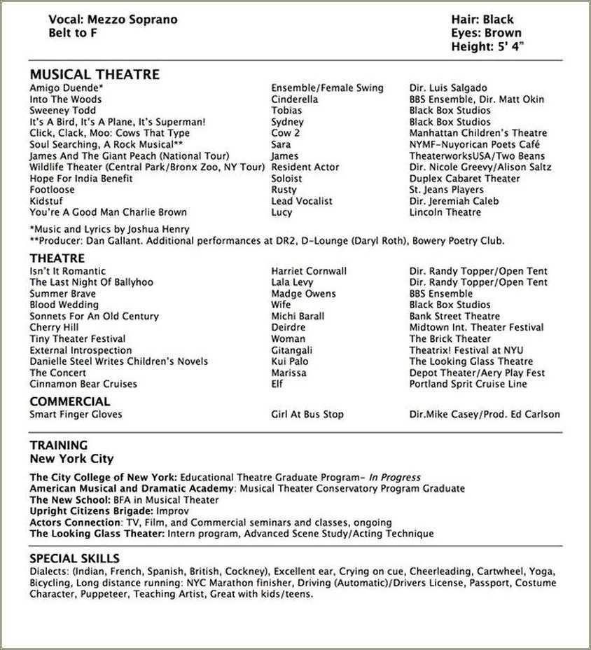 special-skills-on-theatre-resume-resume-example-gallery