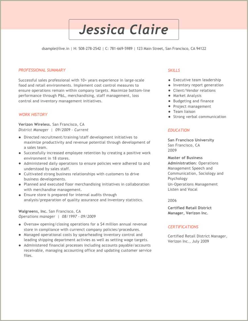 Specimen Of Resume For Job - Resume Example Gallery