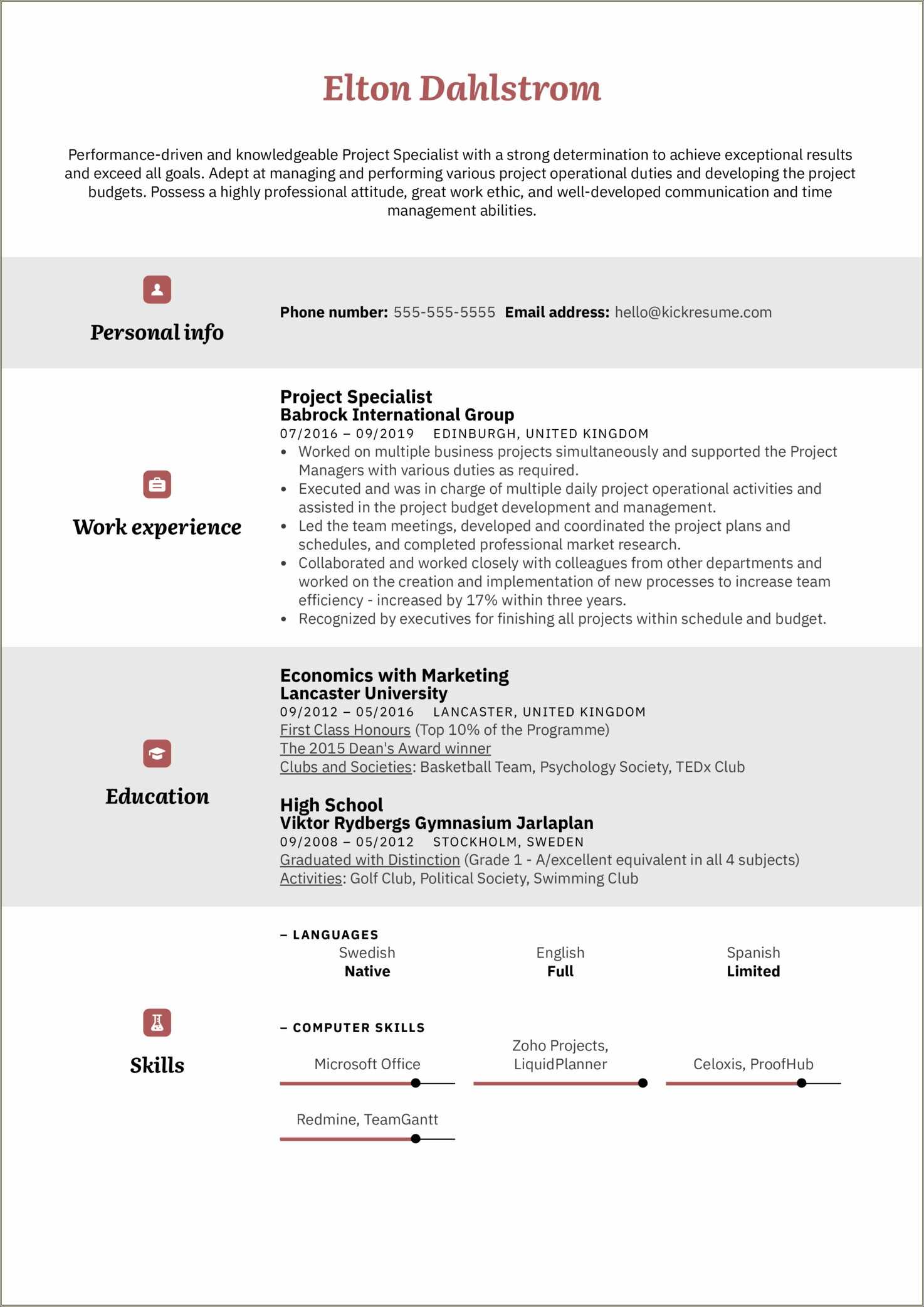 Strong Work Ethic Resume Example Resume Example Gallery