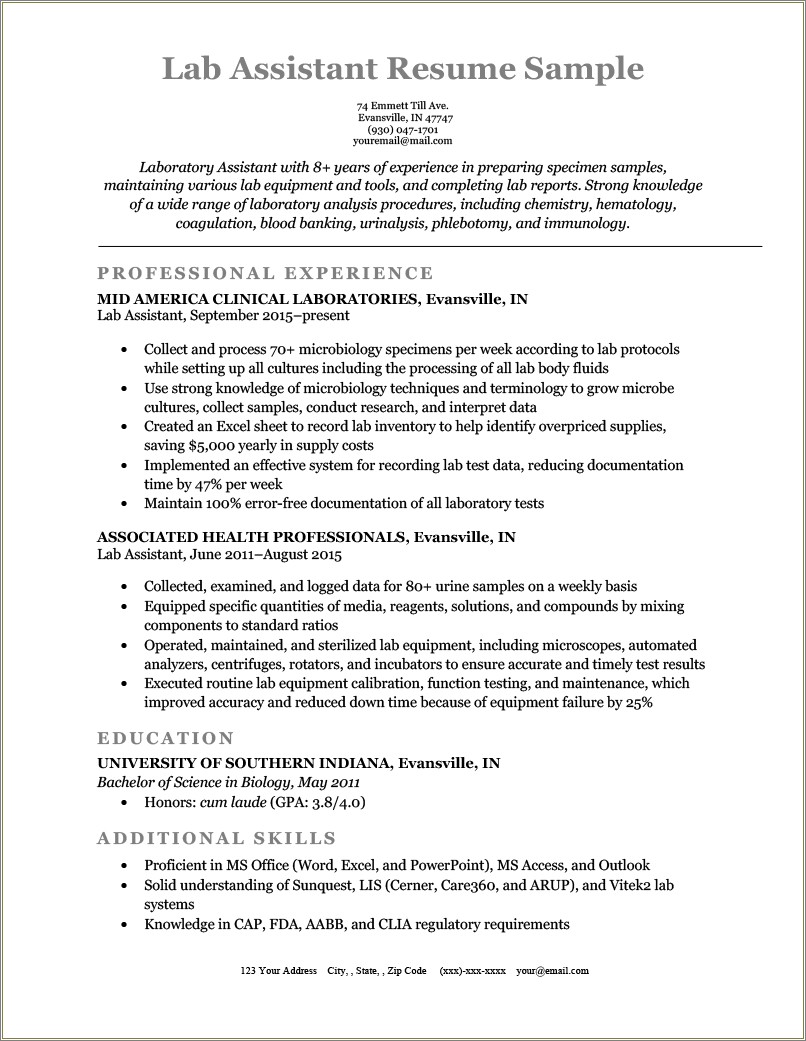 Resume Sample For Student Assistant - Resume Example Gallery