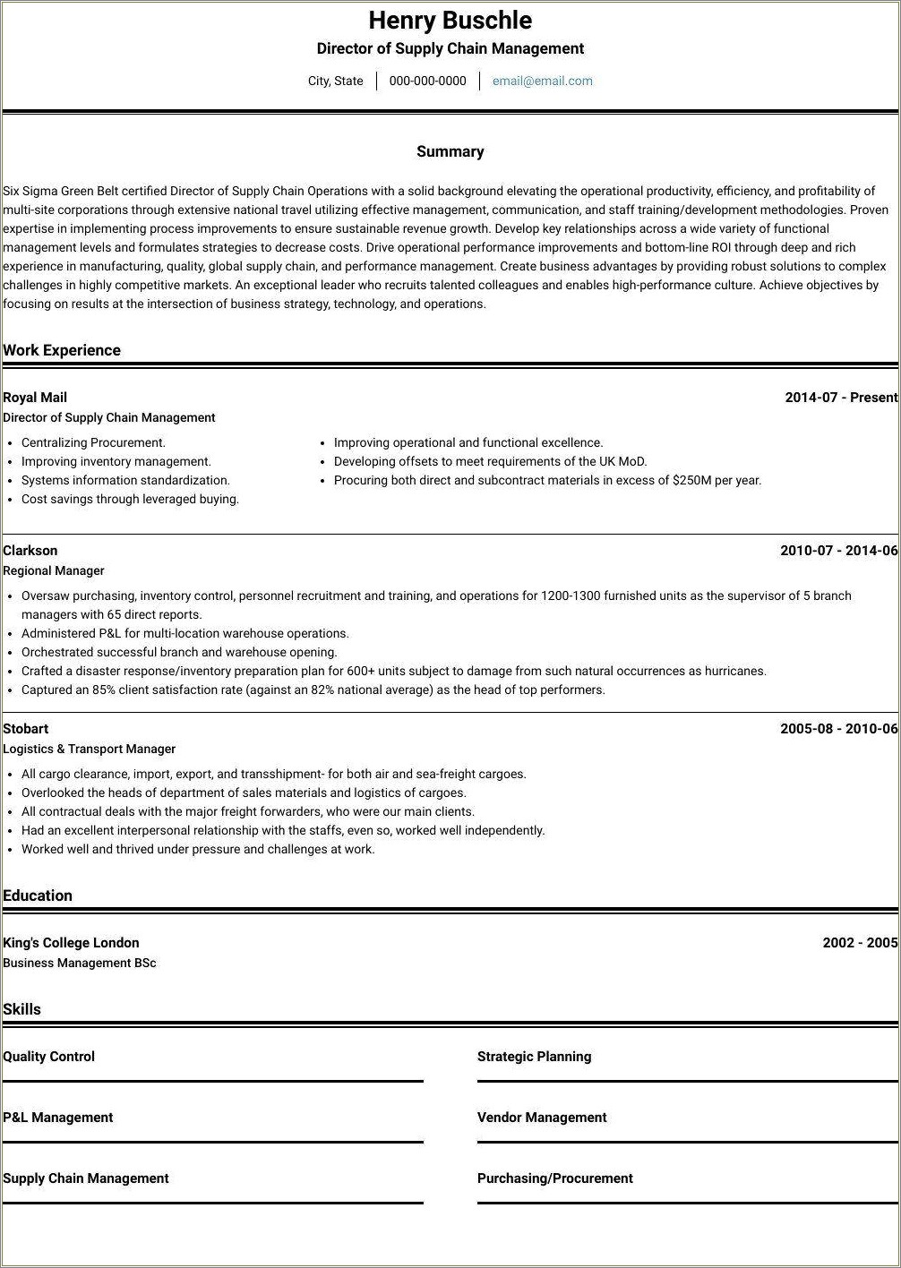 Supply Chain Management Student Resume Resume Example Gallery