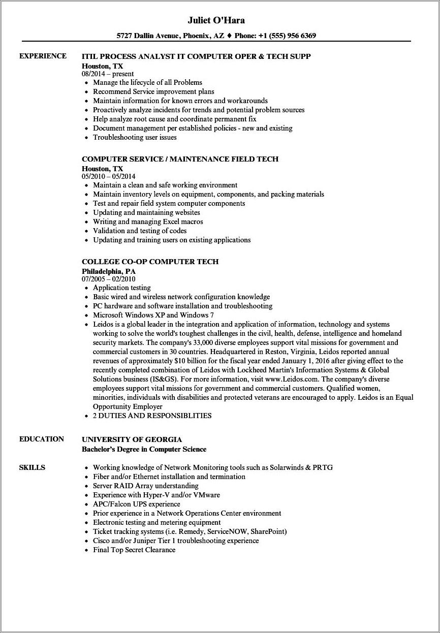 system-field-technician-resume-samples-resume-example-gallery