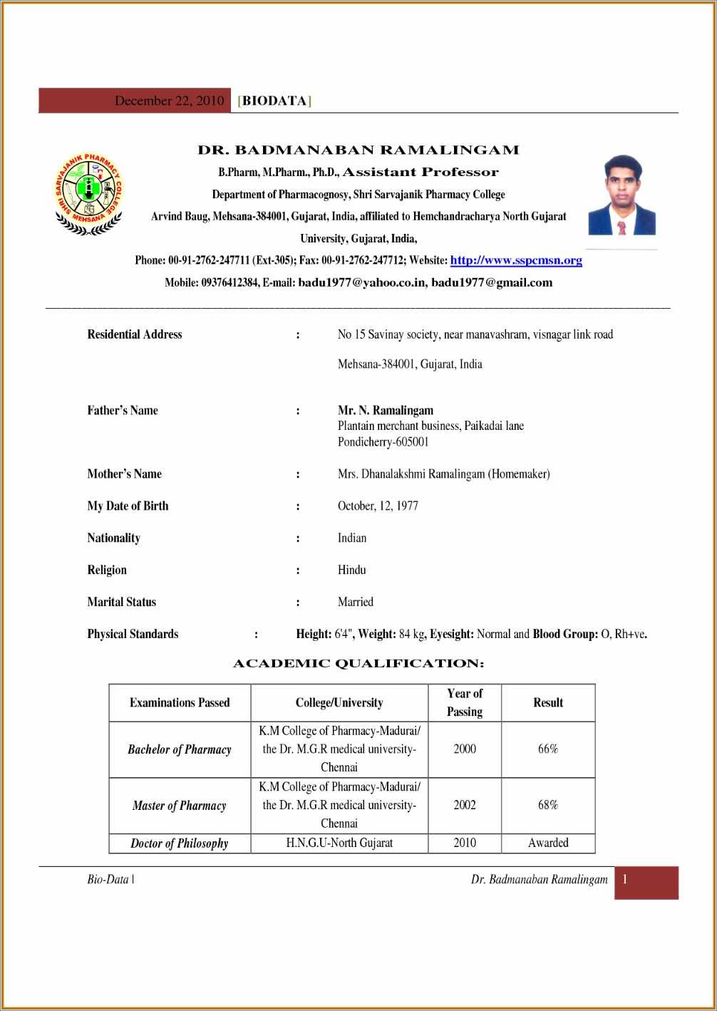 Teacher Resume Sample India Download Resume Example Gallery