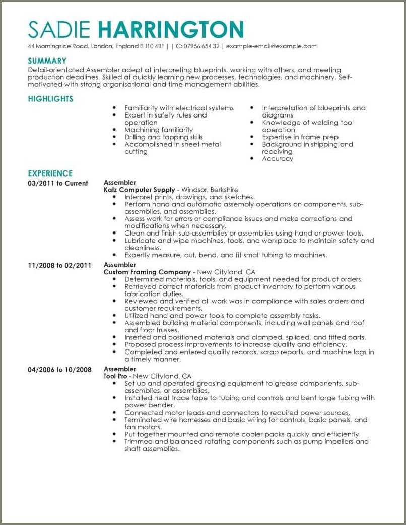 production-team-member-resume-sample-resume-example-gallery