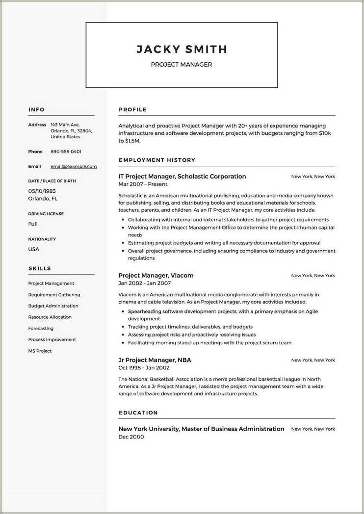 technical-project-manager-resume-doc-resume-example-gallery