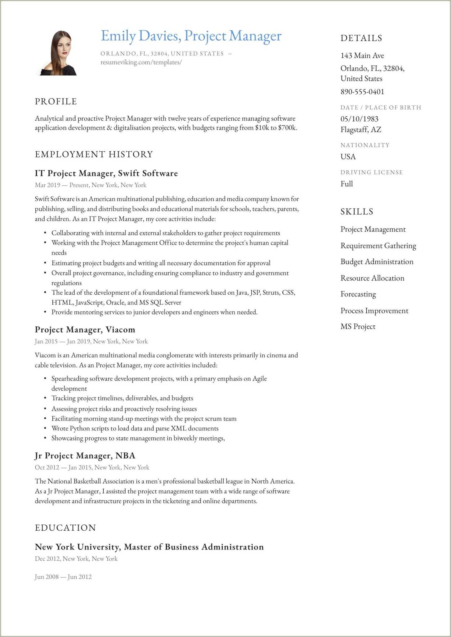 technical-project-manager-resume-download-resume-example-gallery