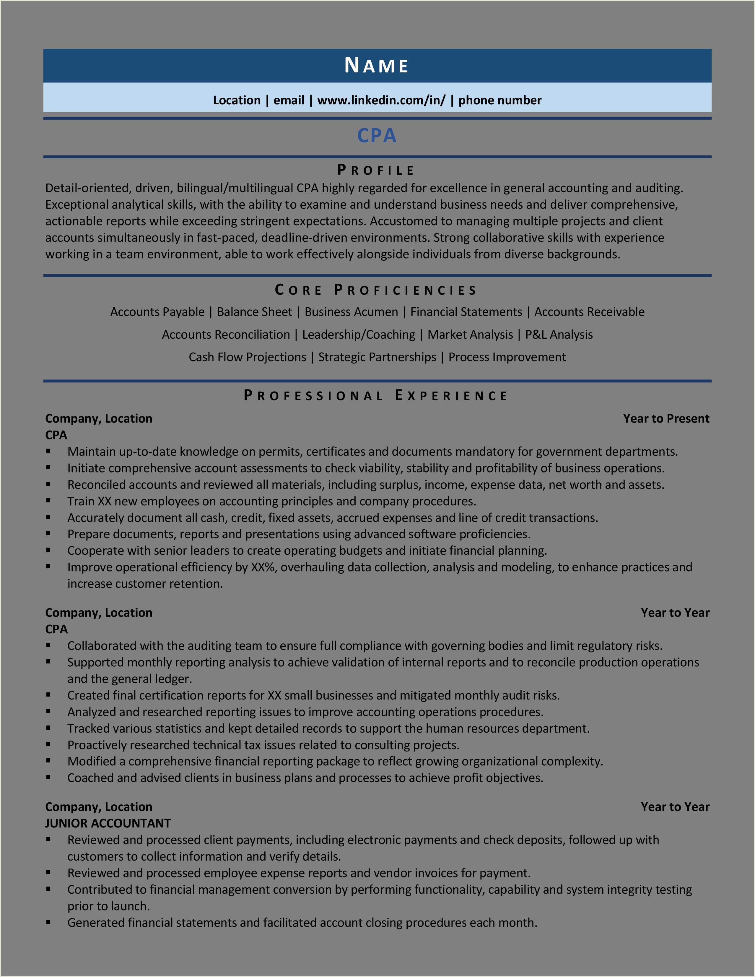 Accounting Resume Examples With Technical Skills - Resume Example Gallery