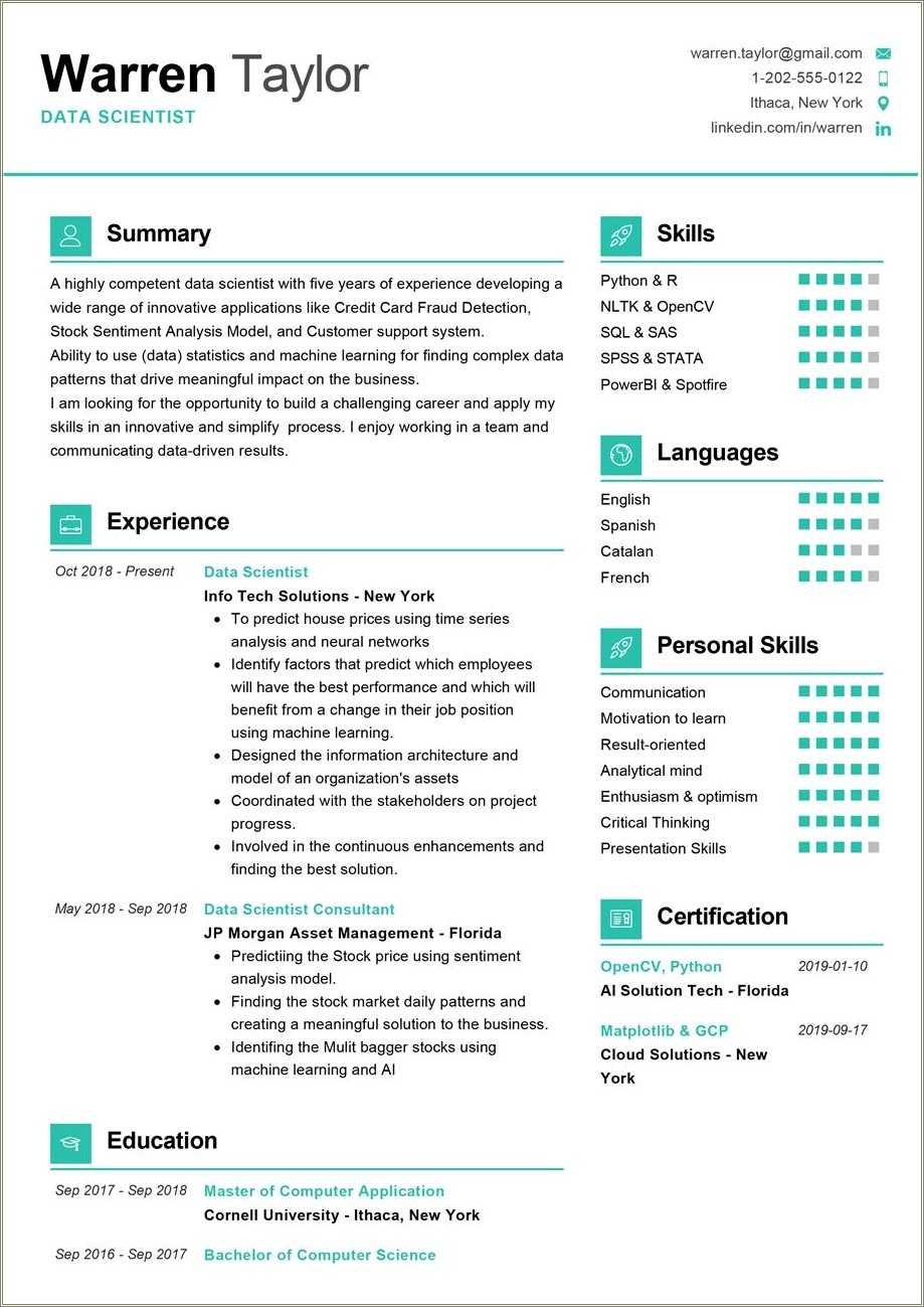 the-best-model-of-resume-resume-example-gallery