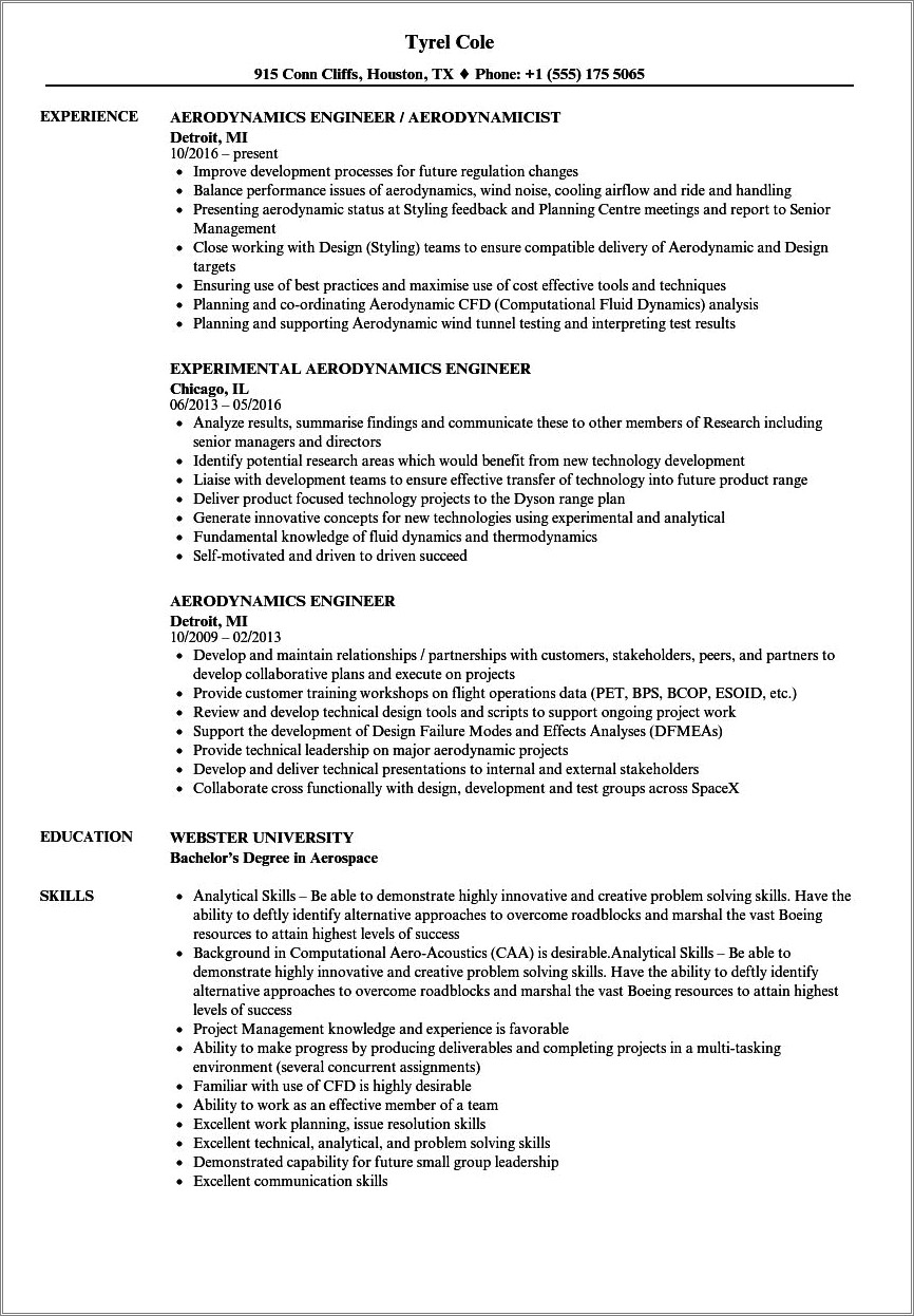 The Best Resume For Boeing - Resume Example Gallery