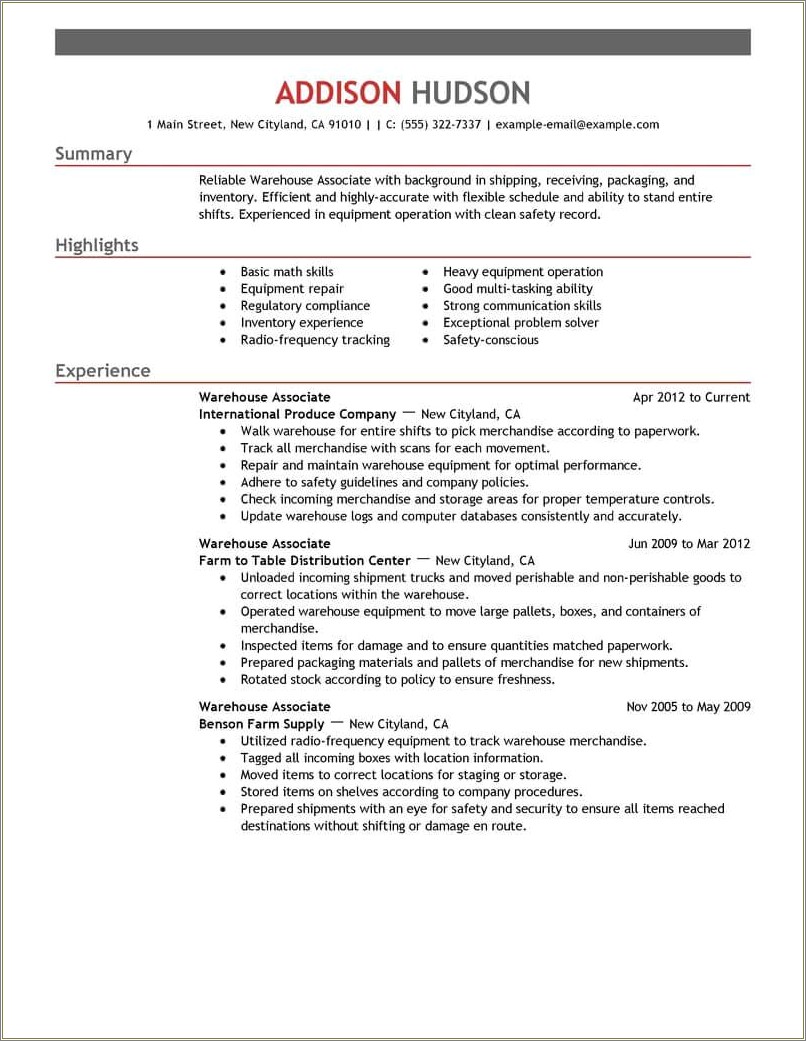 warehouse-customer-service-resume-examples-resume-example-gallery