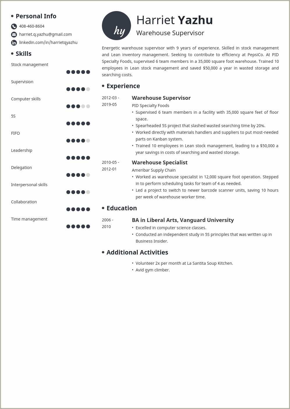 warehouse-supervisor-resume-summary-examples-resume-example-gallery