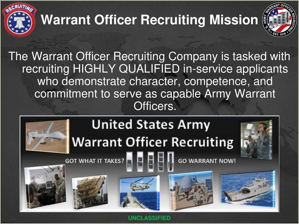 Warrant Officer Resume