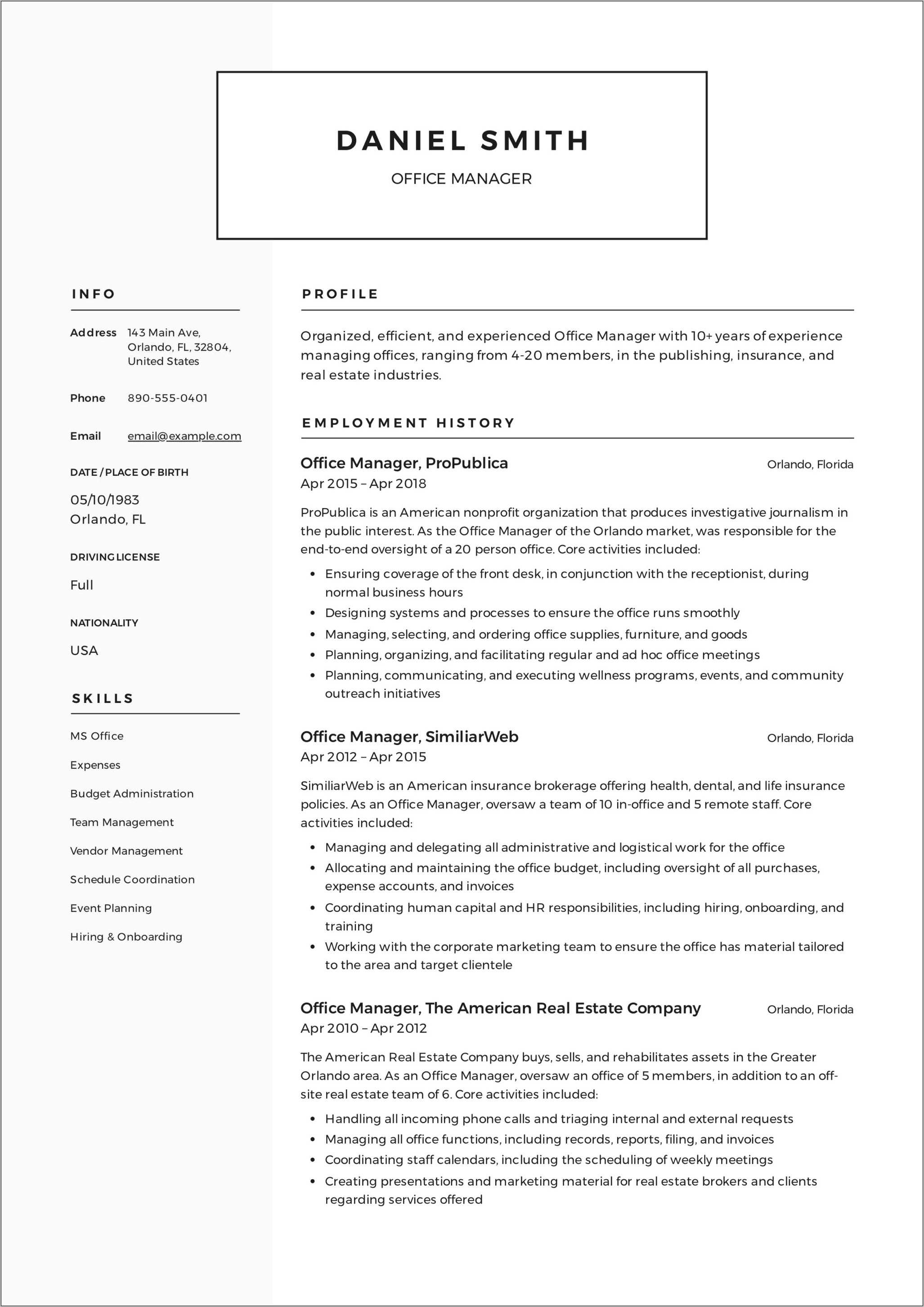 resume-format-for-front-office-manager-resume-example-gallery