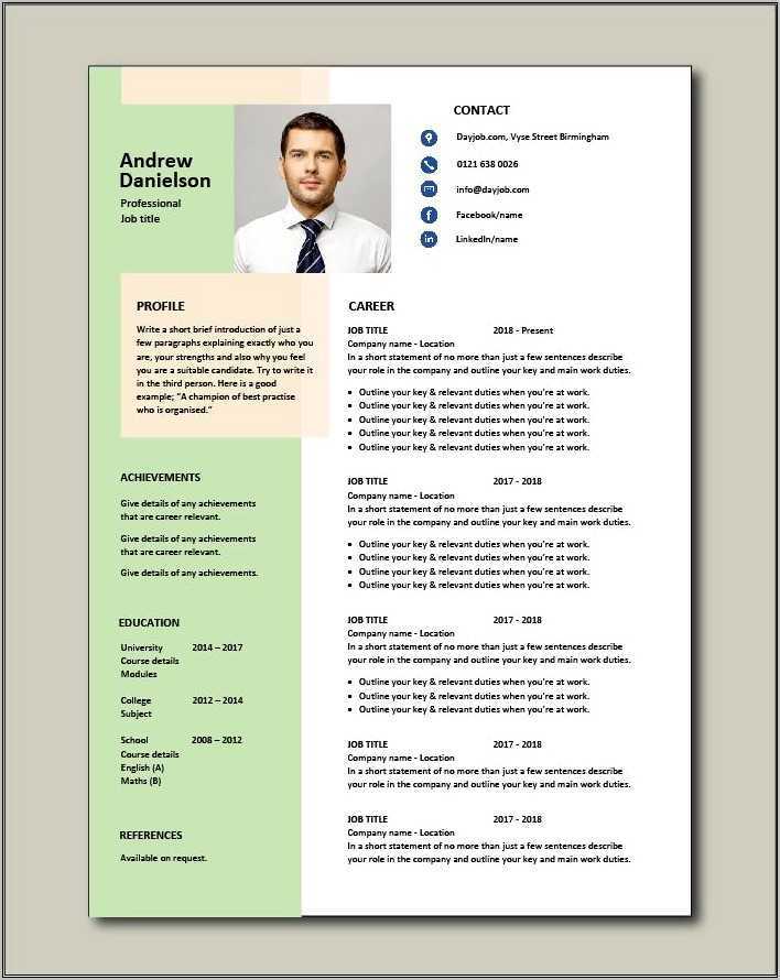 Resume Format For Office Boy In Word - Resume Example Gallery