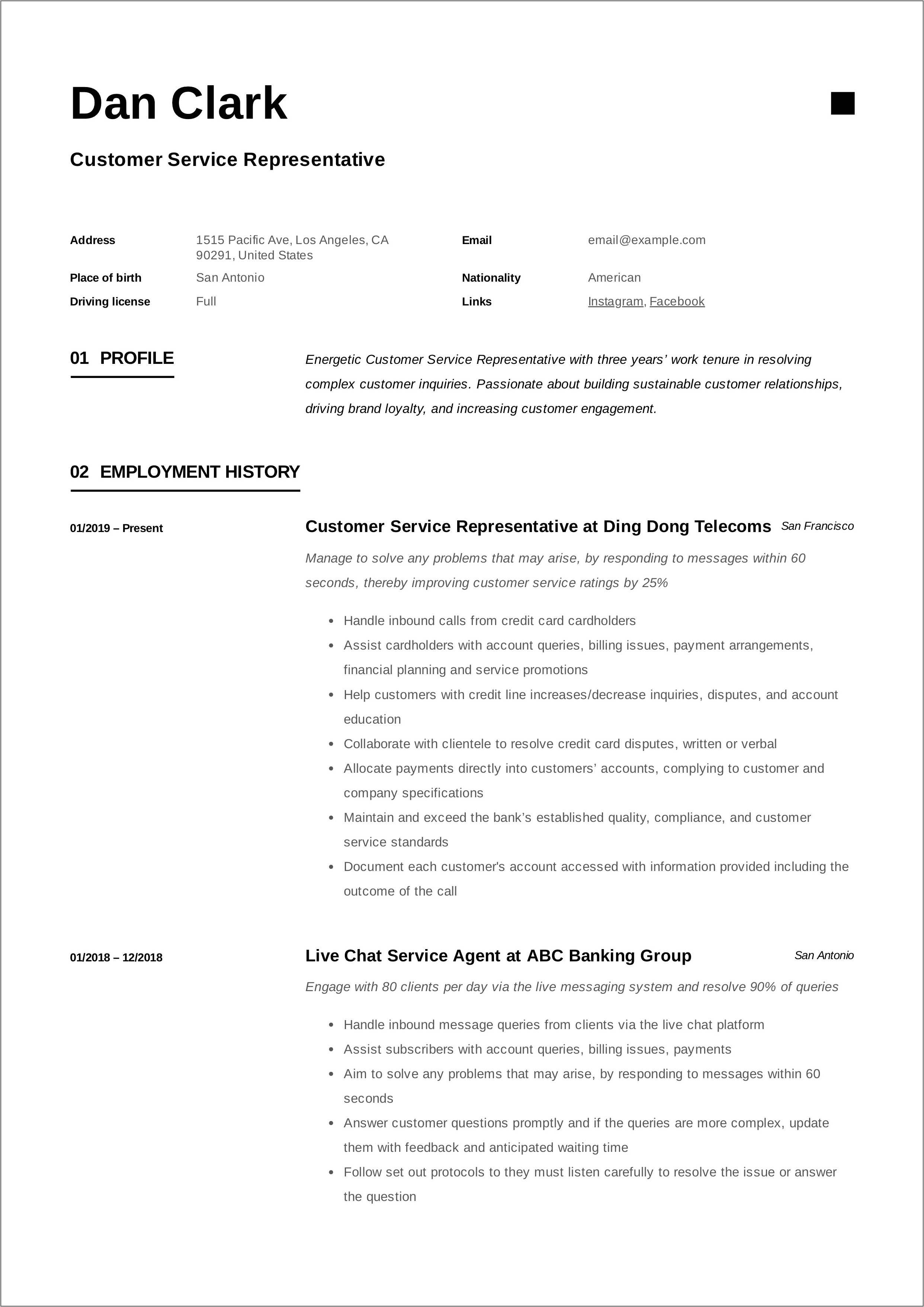 resume-job-description-for-call-center-resume-example-gallery