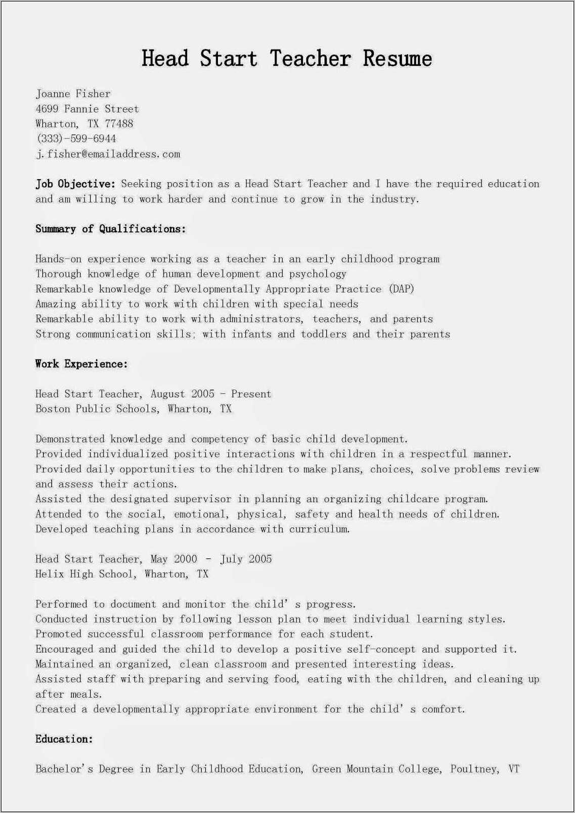 resume-job-objective-for-early-childhood-education-resume-example-gallery