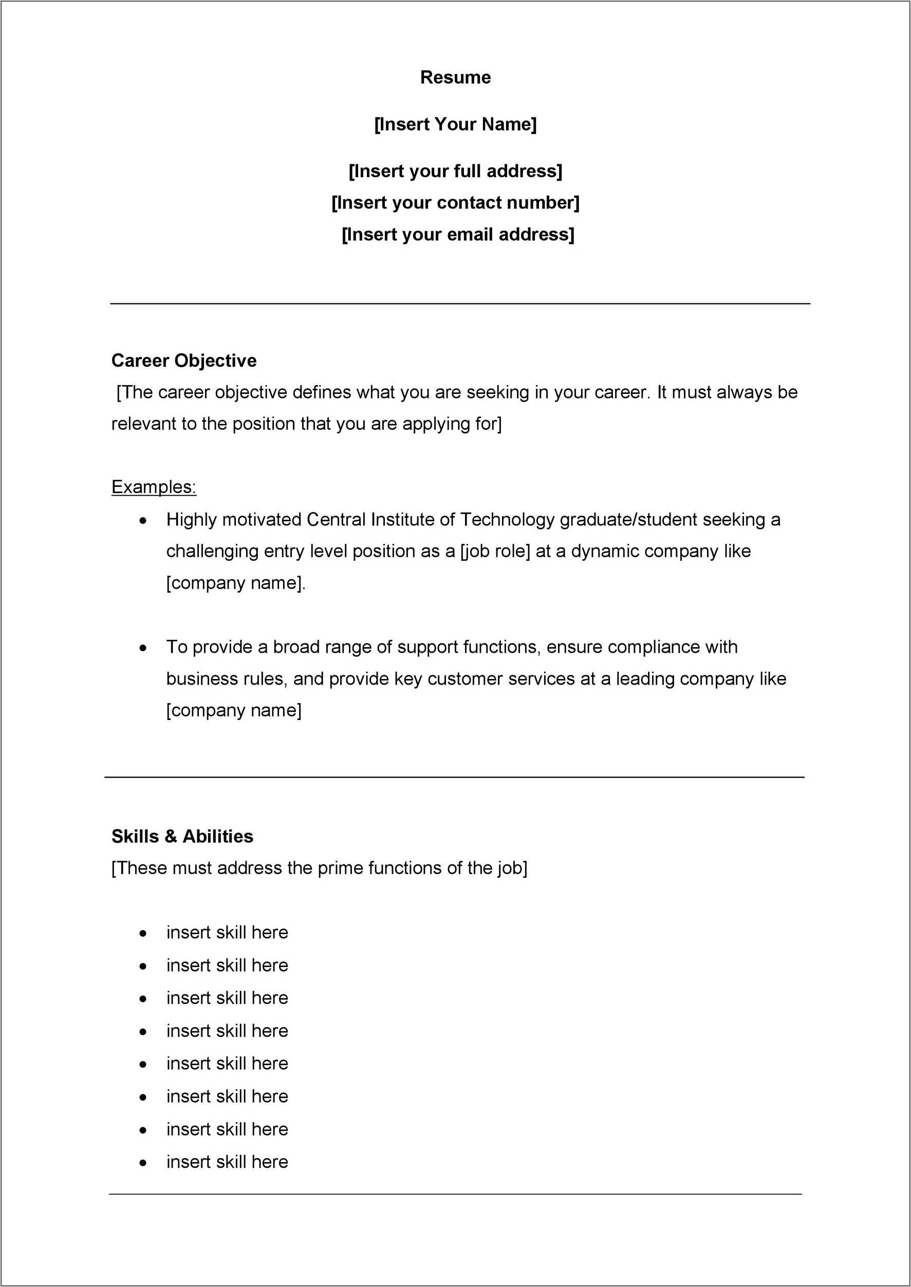 Resume Objective Statement Examples For Customer Service - Resume ...