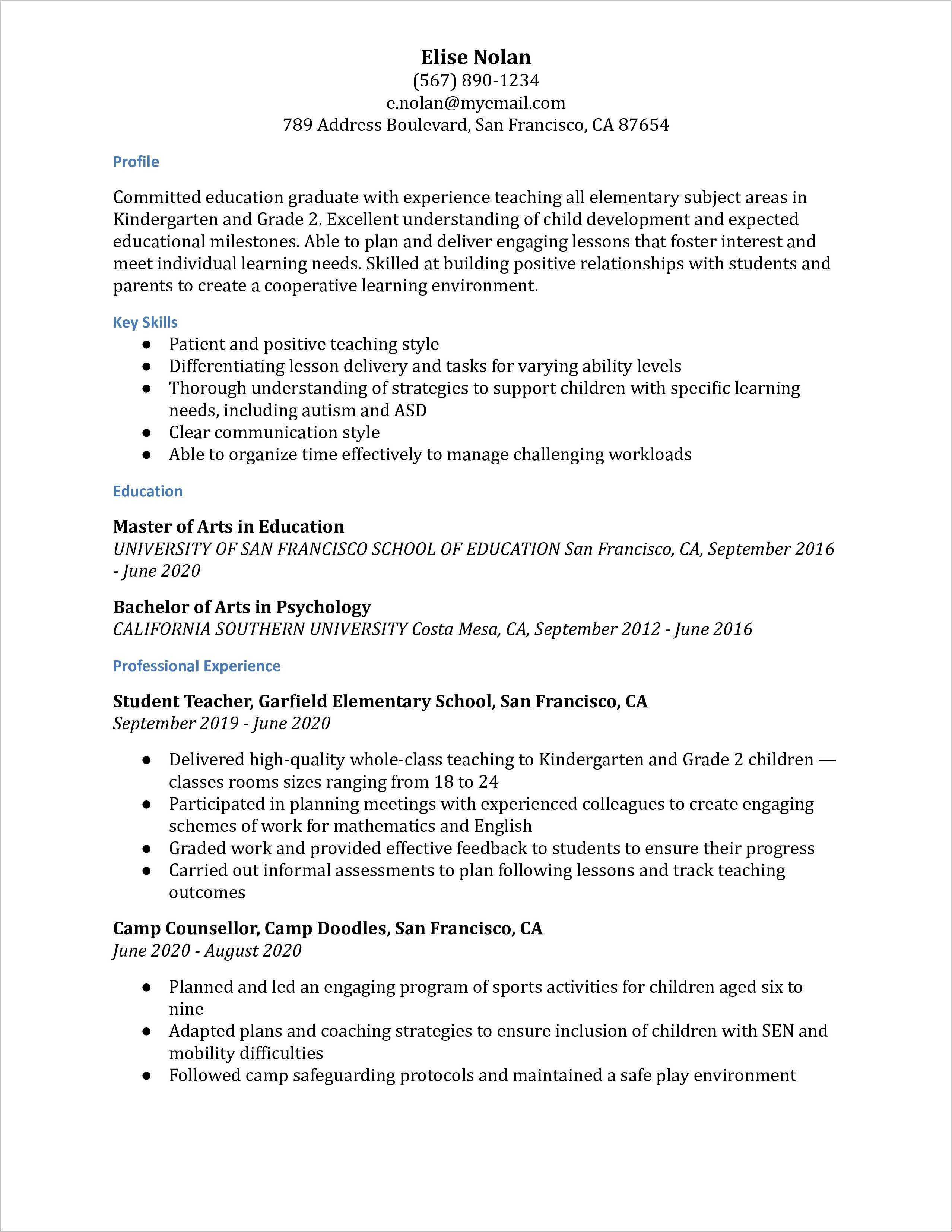 resume-of-a-preschool-teacher-with-no-experience-resume-example-gallery