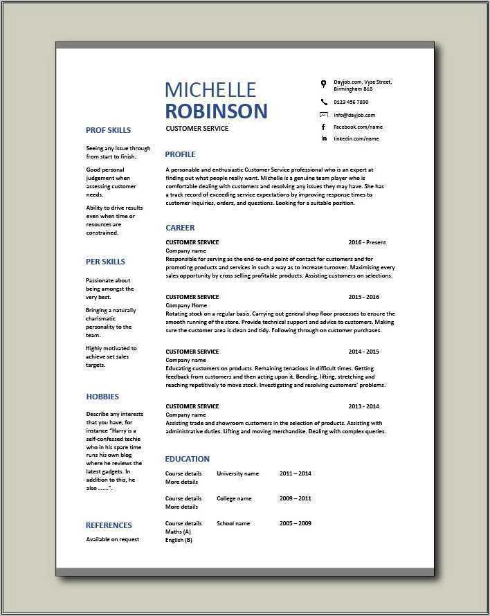 resume-personal-statement-examples-customer-service-resume-example