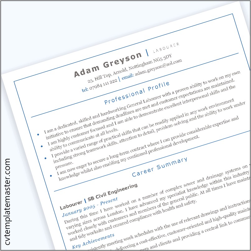 resume-personal-statement-examples-general-labor-resume-example-gallery