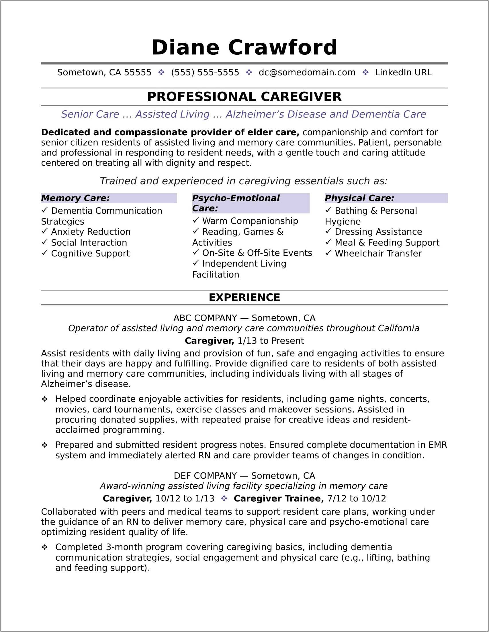 resume-summary-examples-for-care-worker-resume-example-gallery