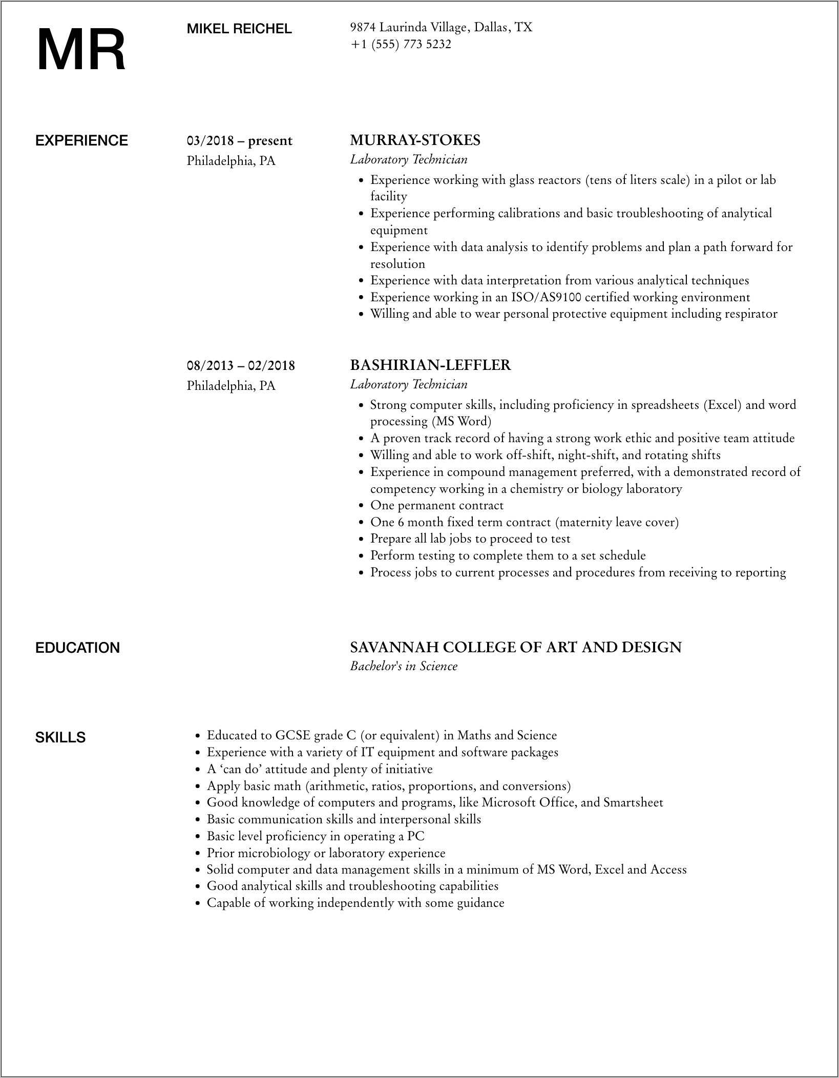 resume-summary-for-plant-biology-lab-technician-resume-example-gallery