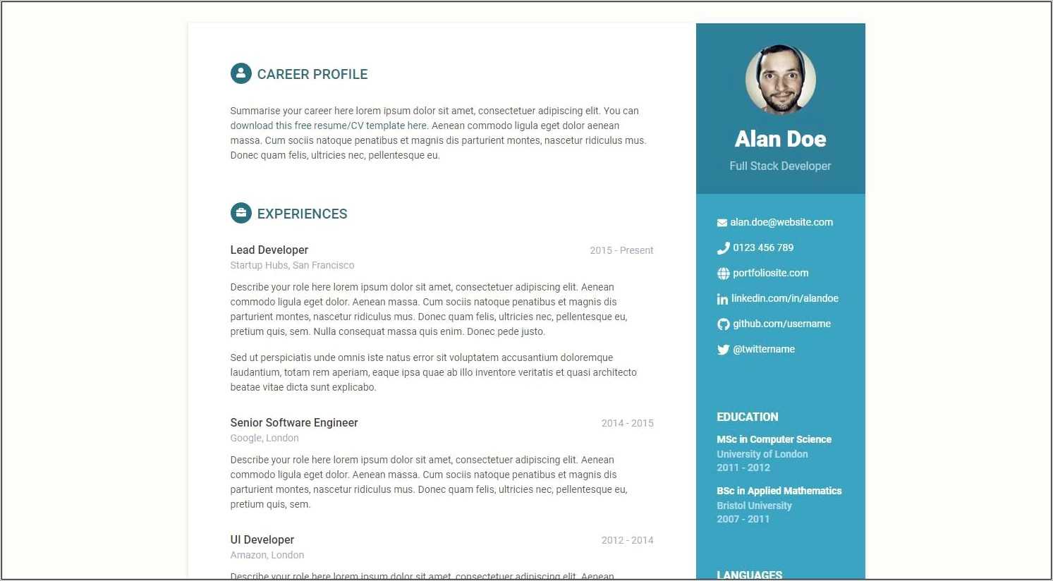 resume-words-for-html-and-css-resume-example-gallery