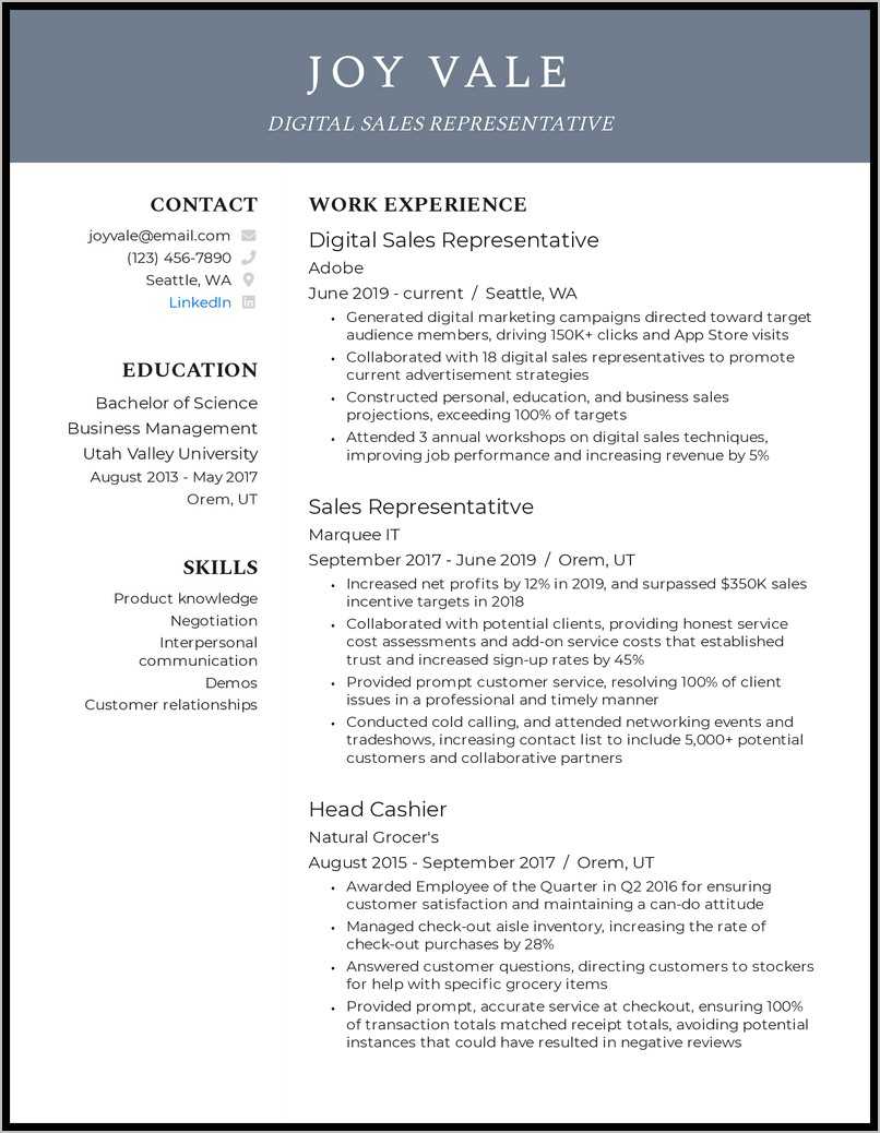 Resumes Briefly Describe Your Sales Experience - Resume Example Gallery