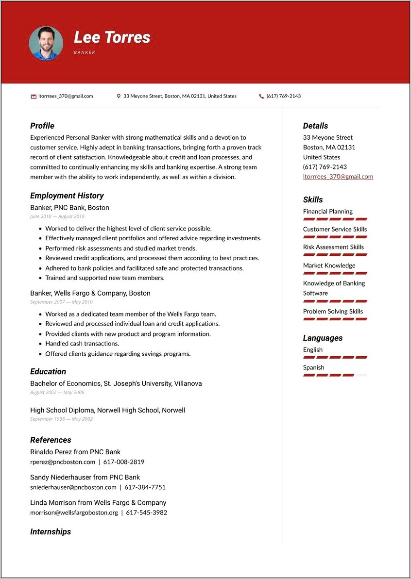 Retail Bank Branch Manager Resume Sample - Resume Example Gallery