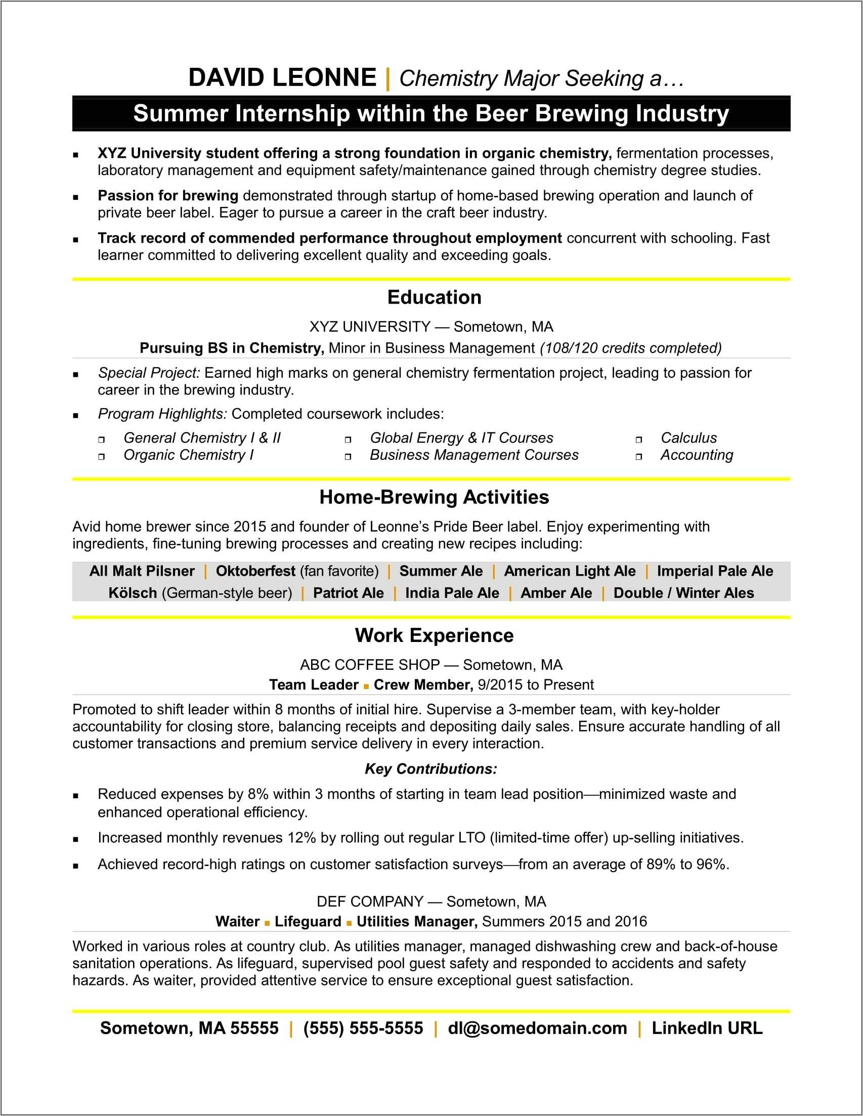 sample-college-student-resume-for-summer-internship-resume-example