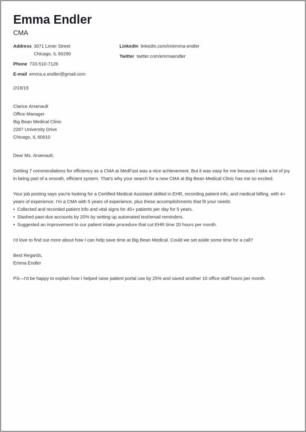 Example Of Cover Letter For Resume Pdf