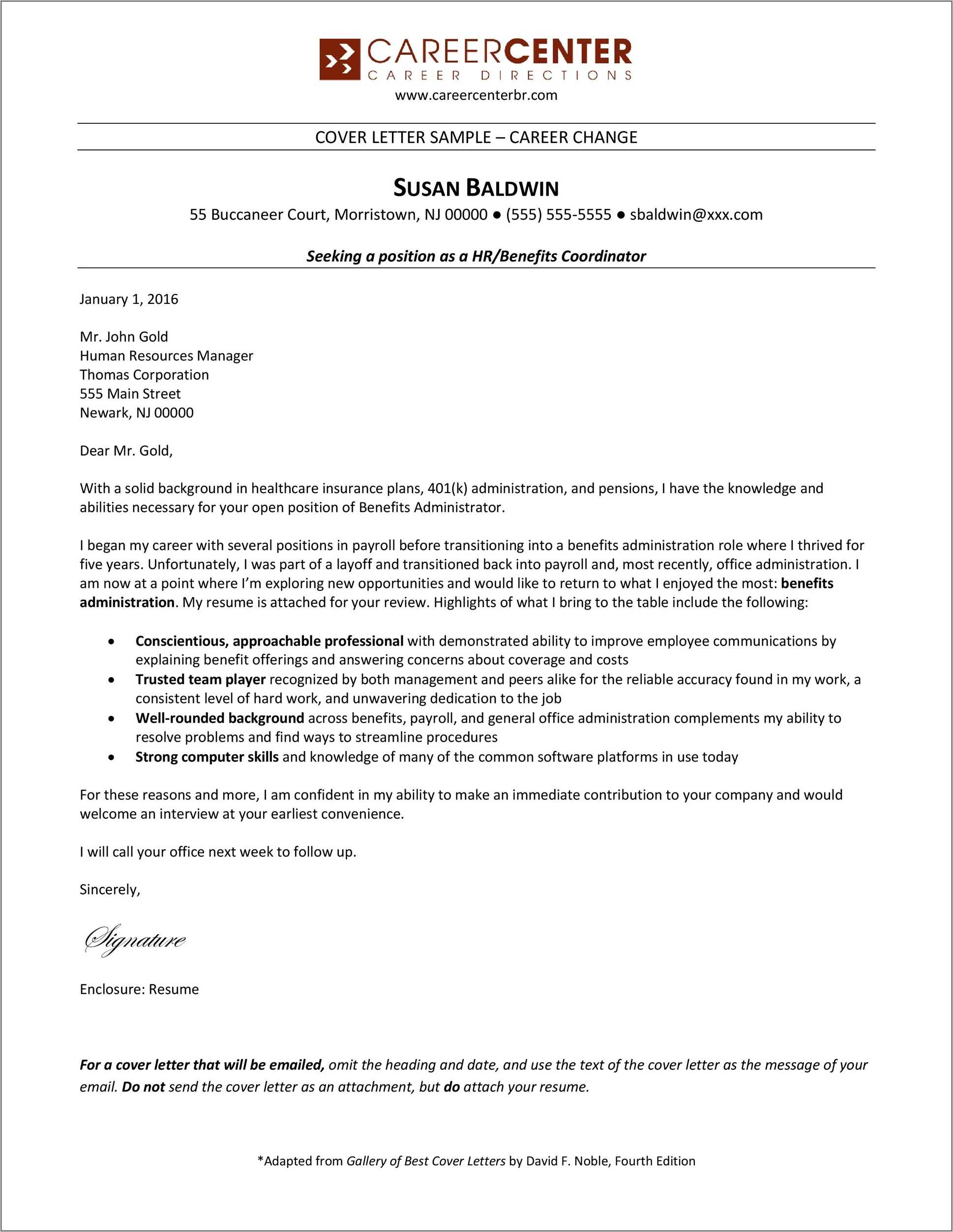 Sample Cover Letter With Career Gap In Resume - Resume Example Gallery