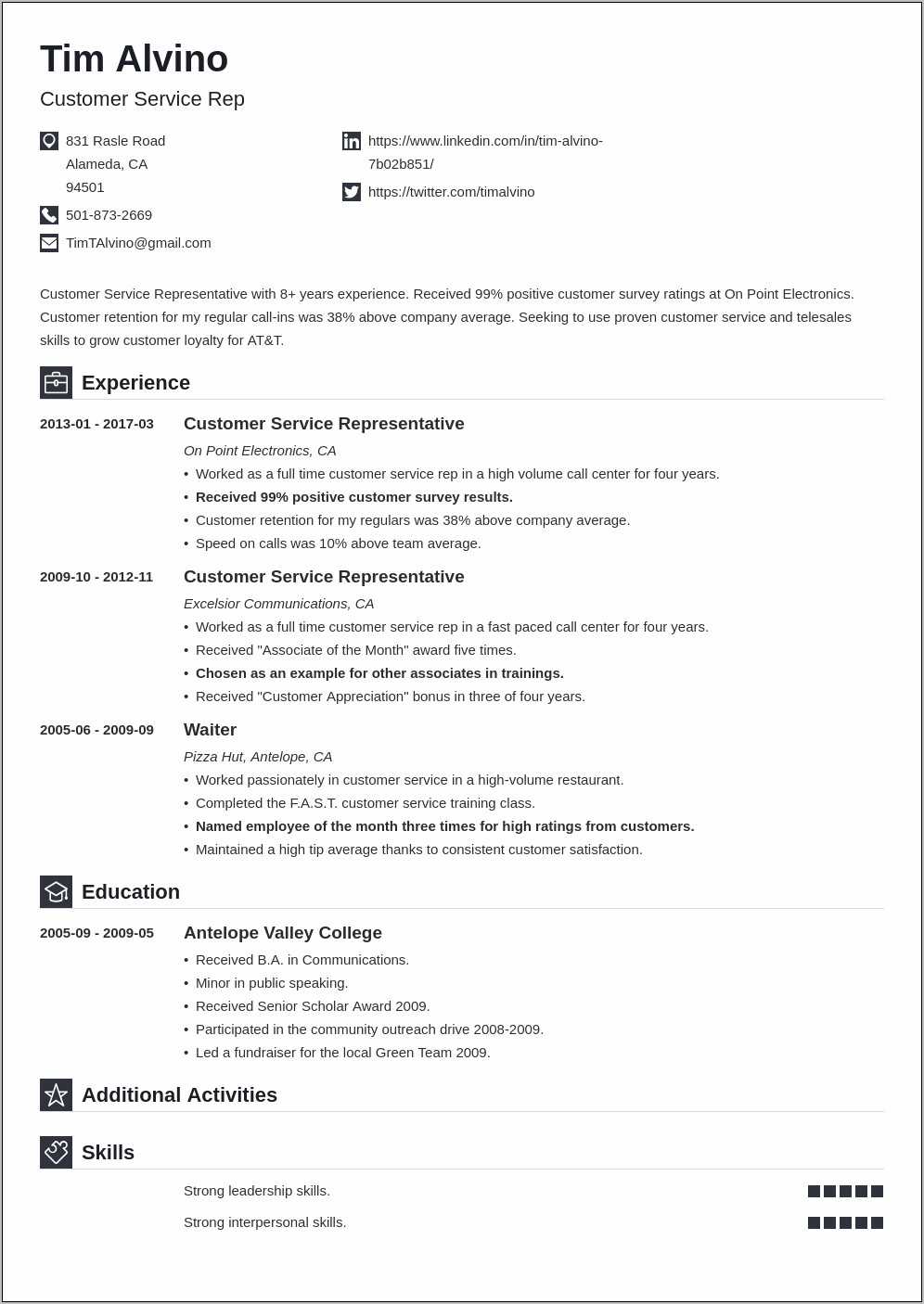 sample-customer-service-resume-with-a-summary-resume-example-gallery