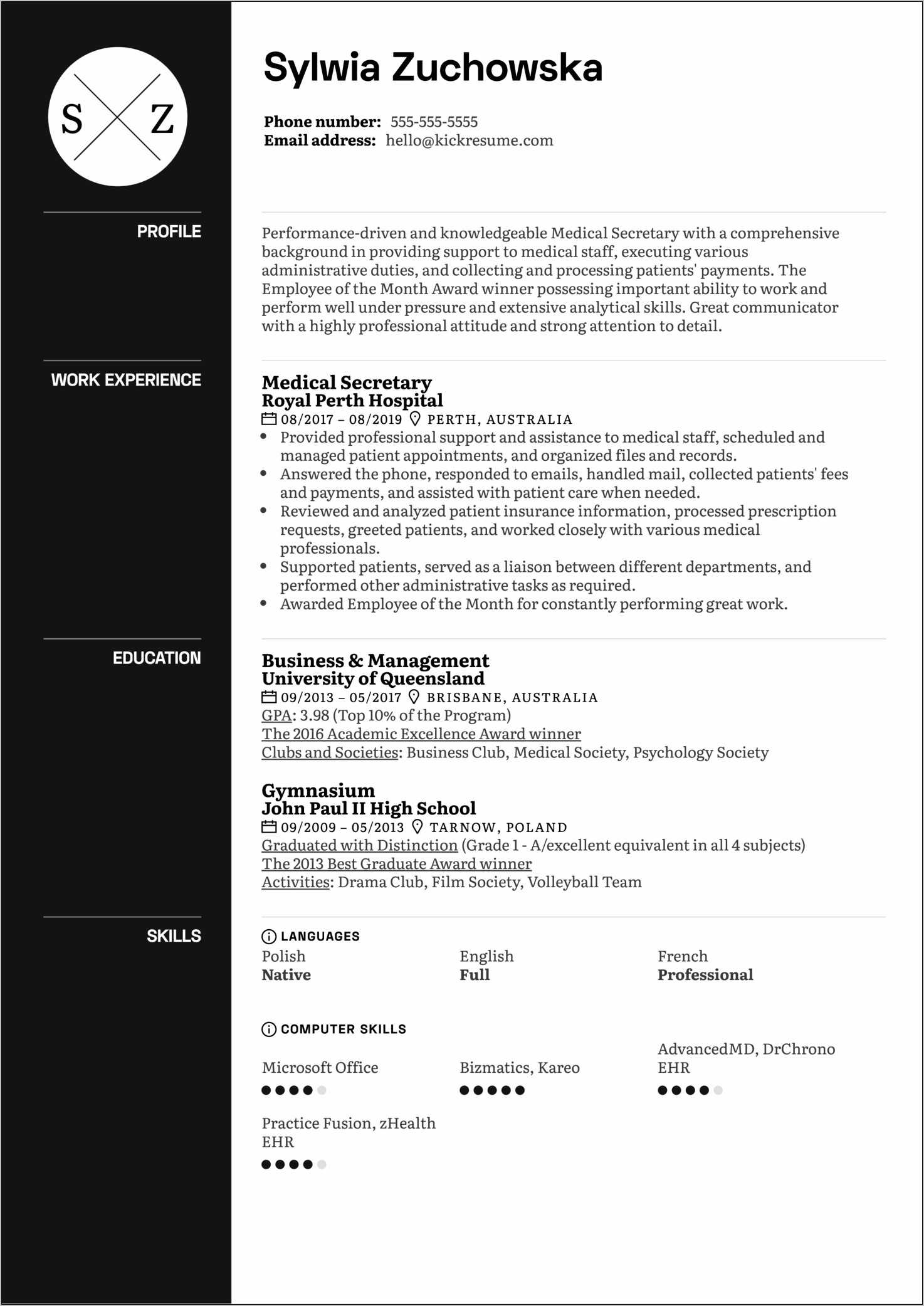 Sample Objectives For Resumes In Healthcare - Resume Example Gallery