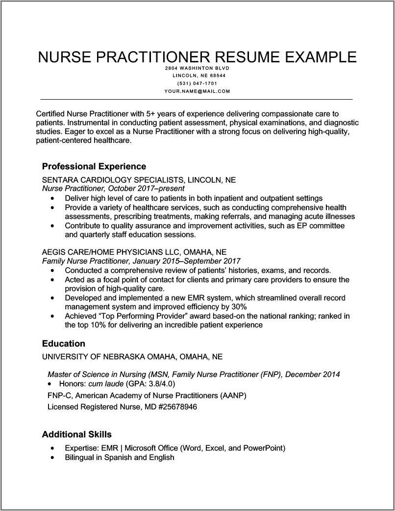 Sample Objectives For Resumes In Nursing Resume Example Gallery 8278