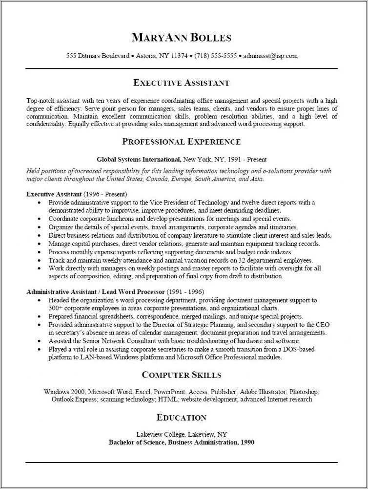 Sample Of A Top Notch Resume - Resume Example Gallery