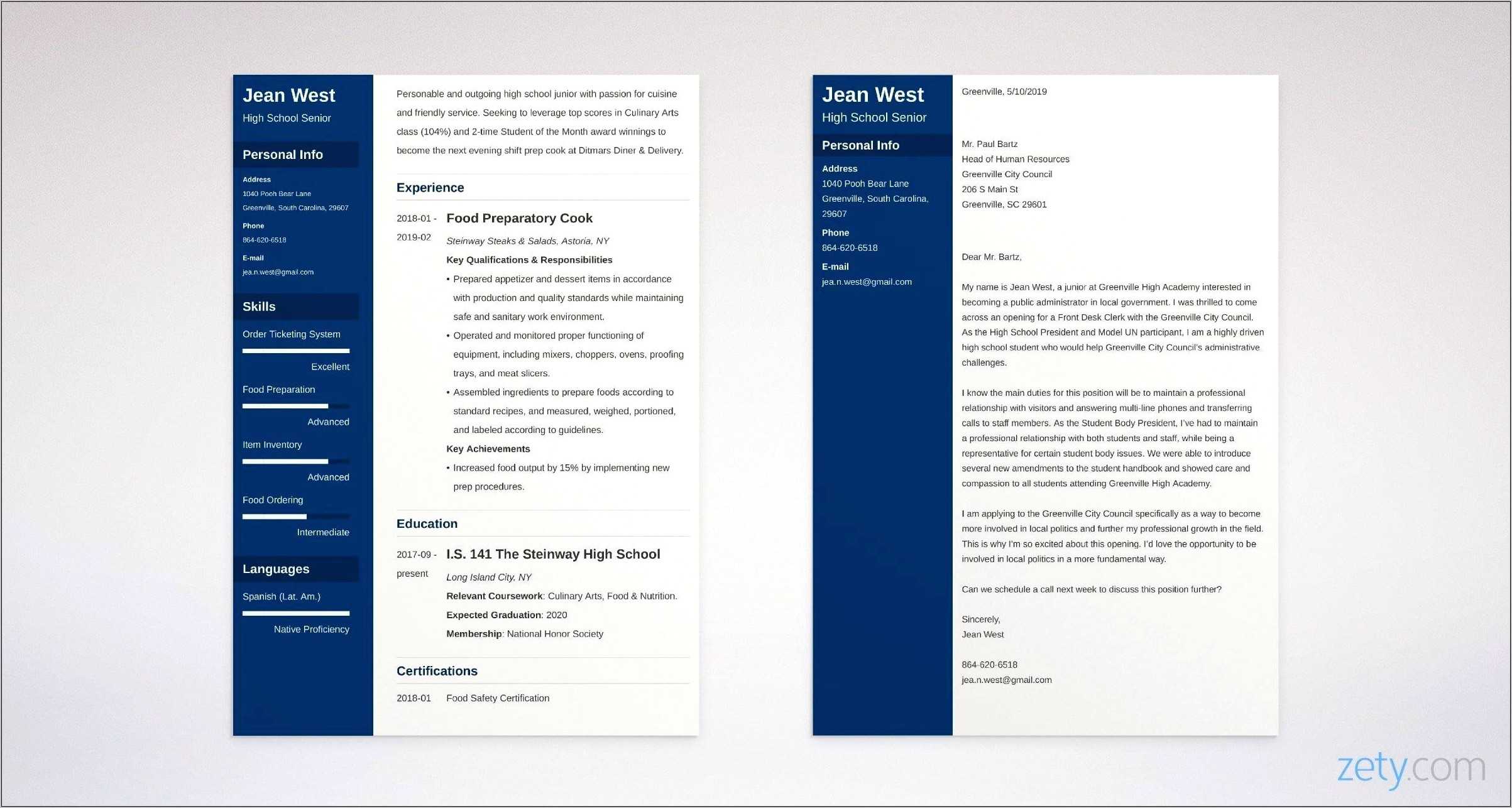 Cover Letter Examples For Resume Teenager - Resume Example Gallery