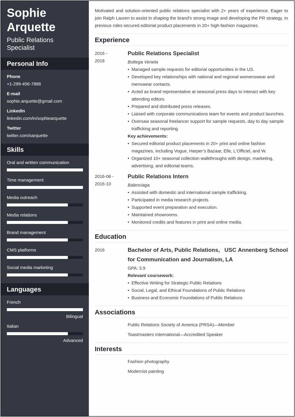 Sample Resume For Community Relations Manager - Resume Example Gallery