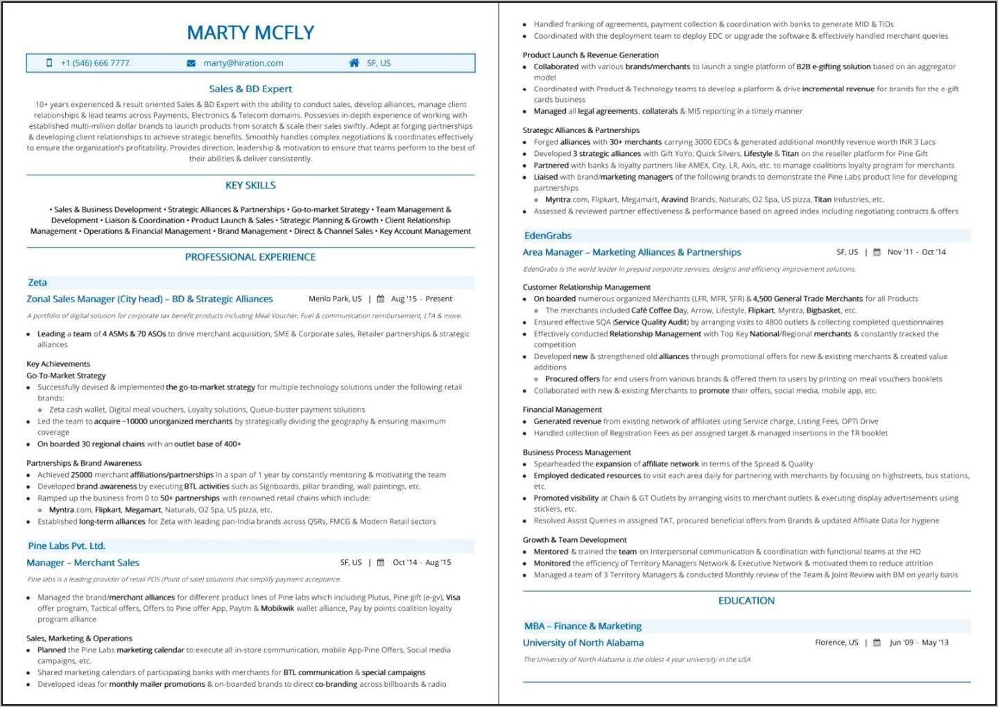 Sample Resume For Furniture Sales Position Resume Example Gallery