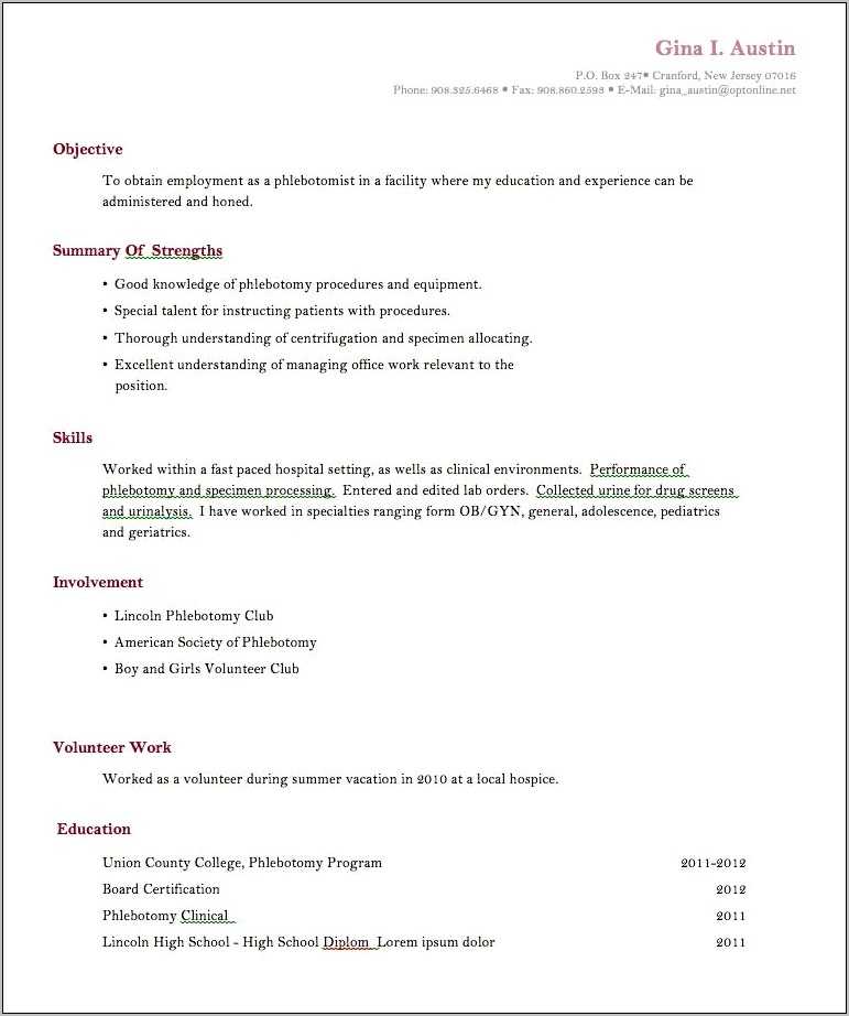 Sample Resume For Ged Recipients With No Experience - Resume Example ...